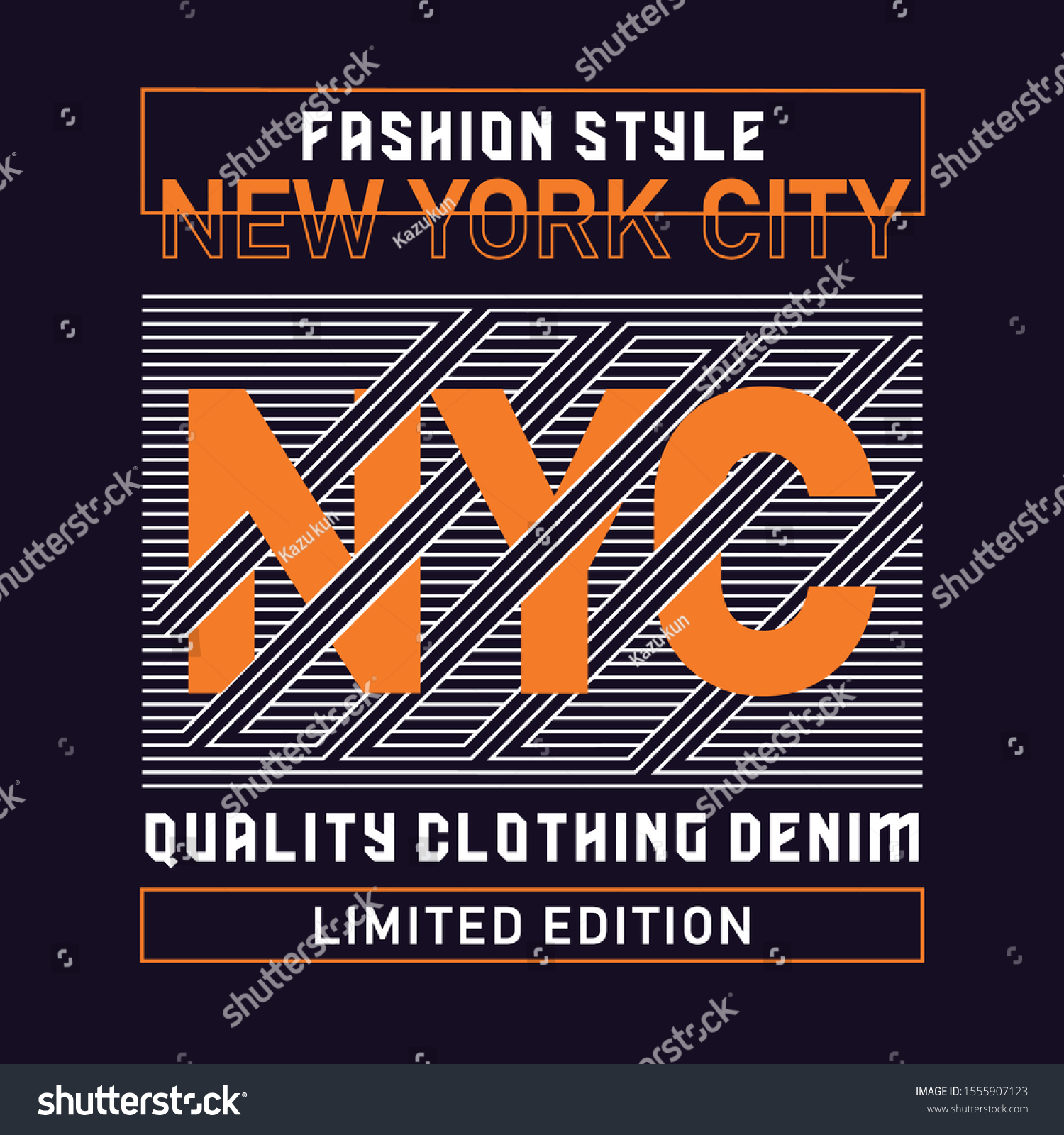 Vector Design On Theme New York Stock Vector (Royalty Free) 1555907123 ...