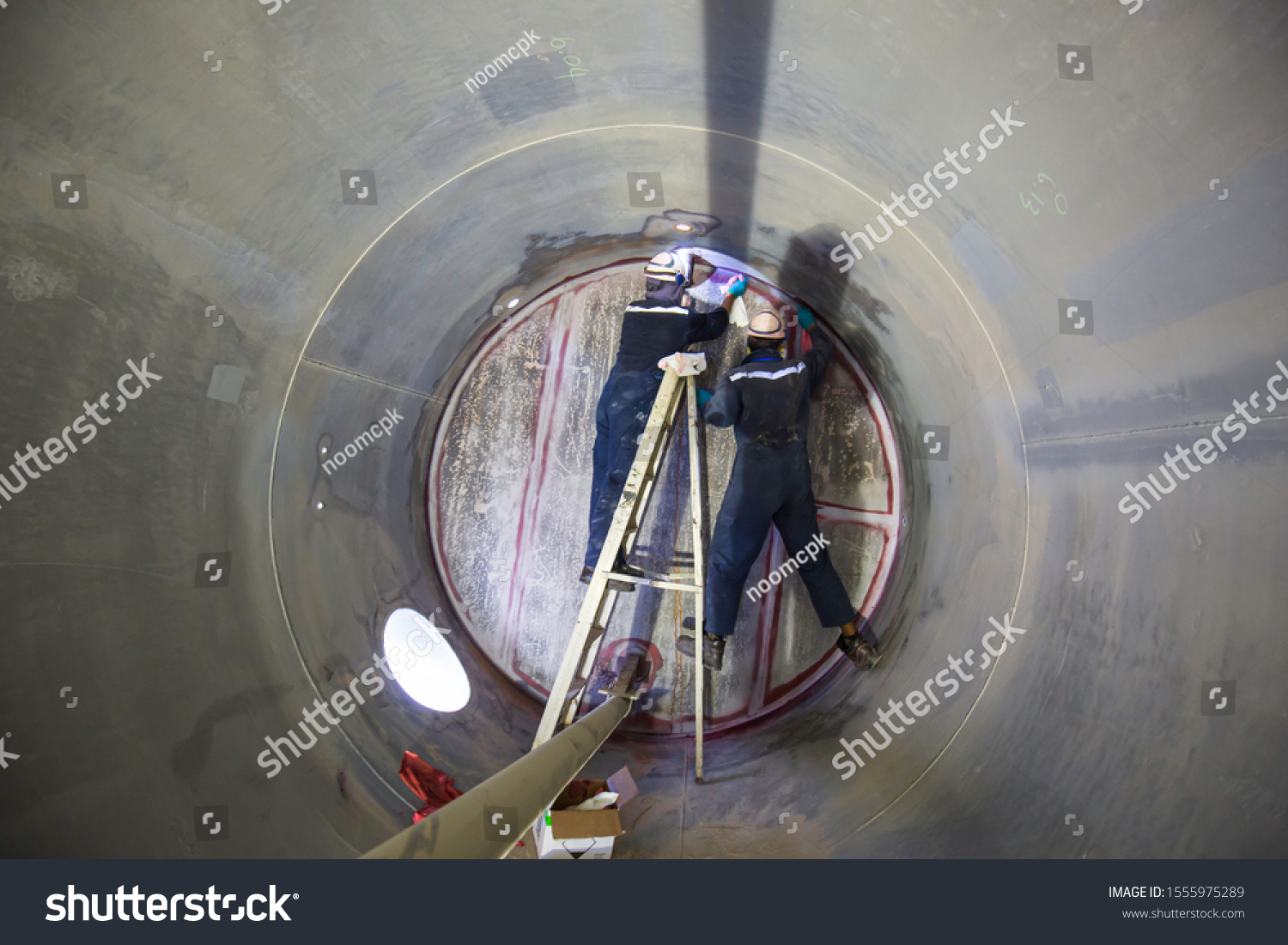 Working Male Two Inspection Weld Pt Stock Photo 1555975289 | Shutterstock