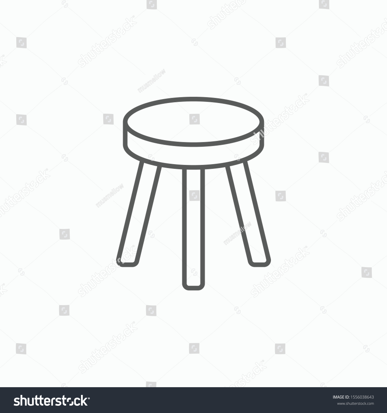 Stool Chair Icon Chair Vector Illustration Stock Vector Royalty Free Shutterstock