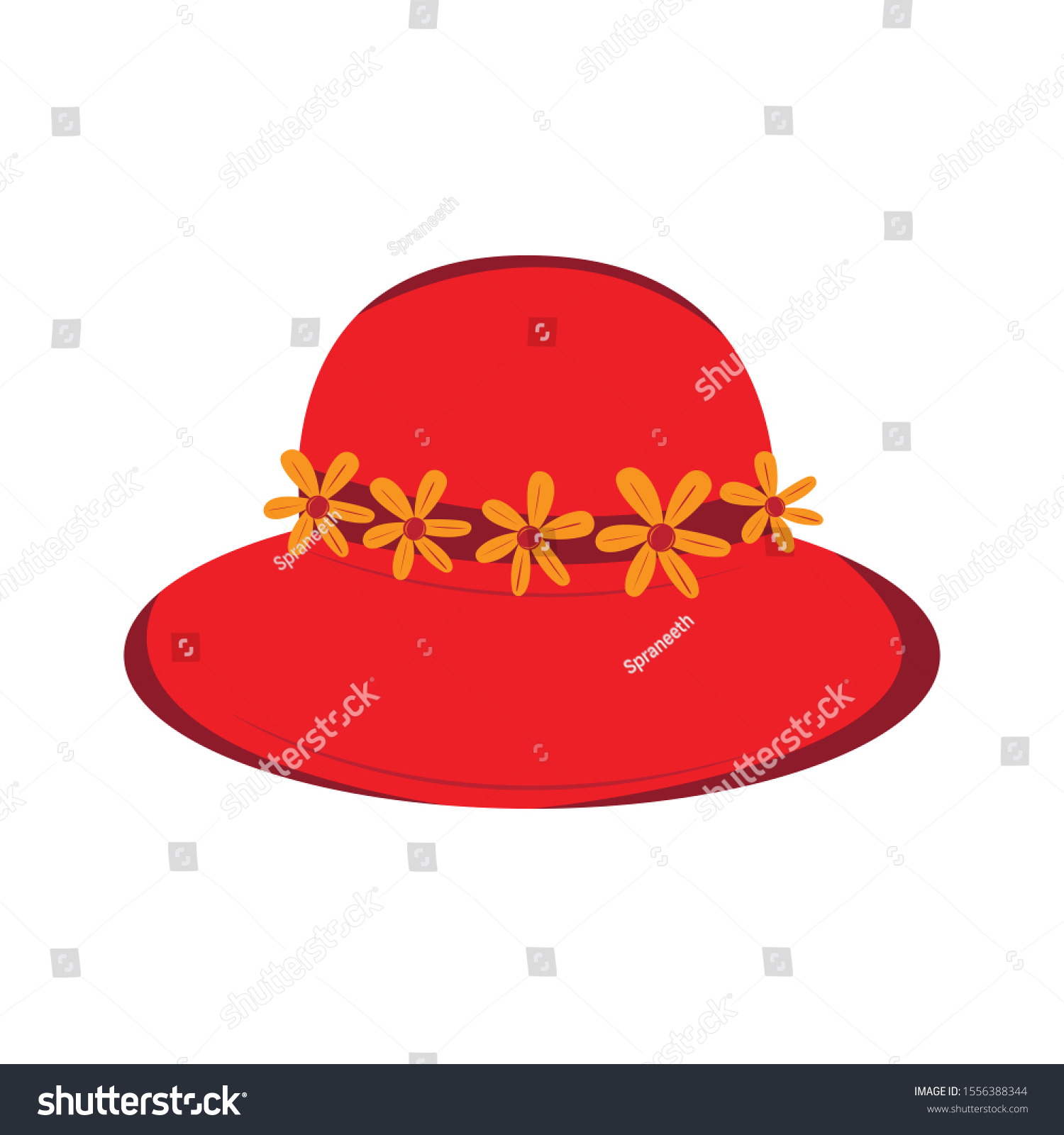 Red Hat Clip Art Design Vector Stock Vector (Royalty Free) 1556388344 ...