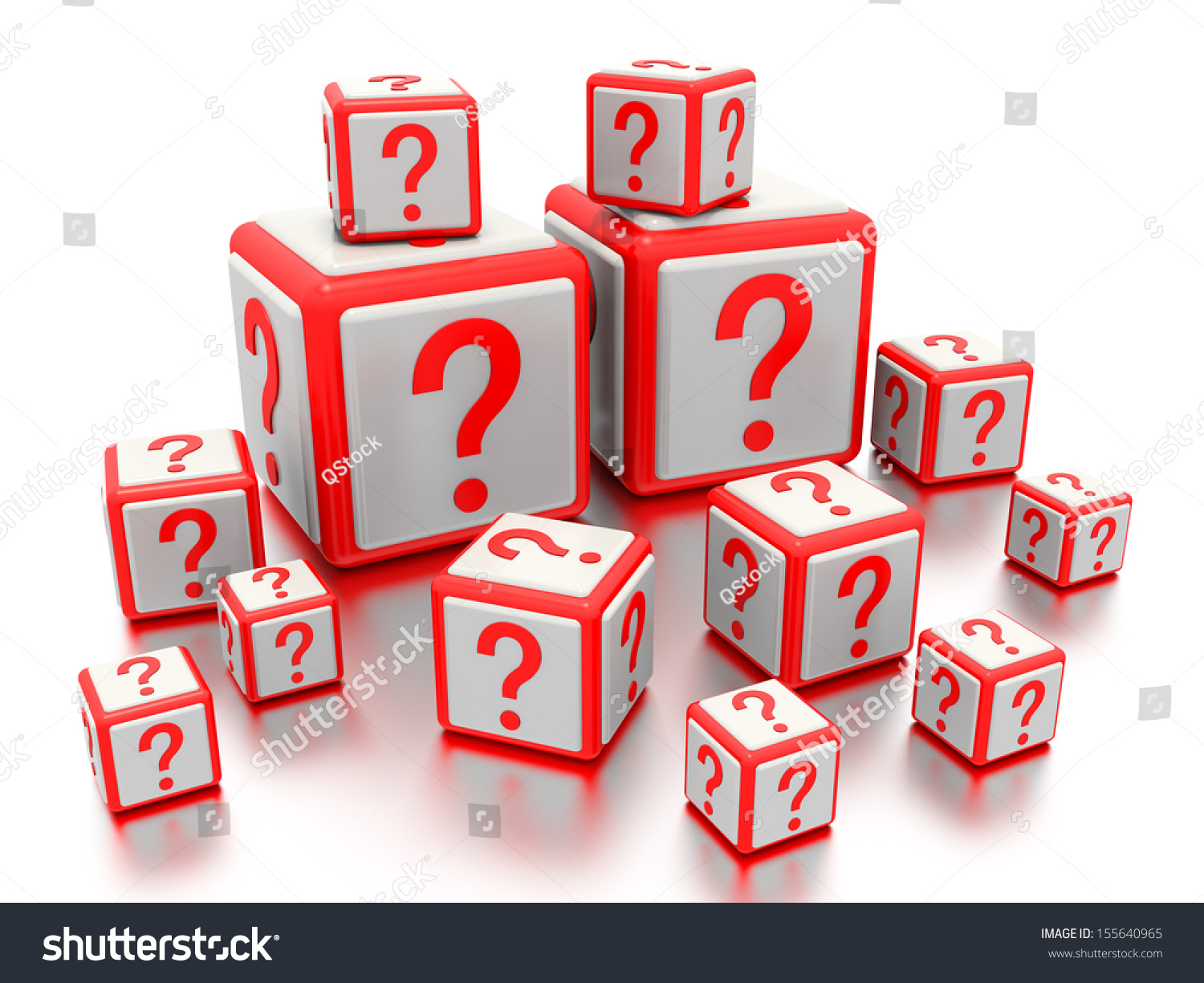 Concept Graphic Depicting Question Mark Boxes Stock Illustration ...