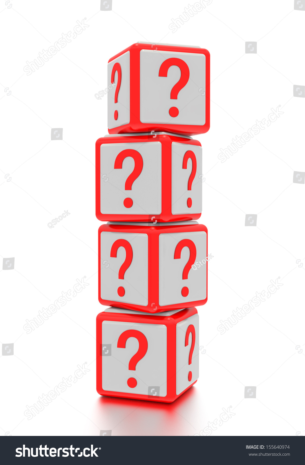 Concept Graphic Depicting Question Mark Boxes Stock Illustration