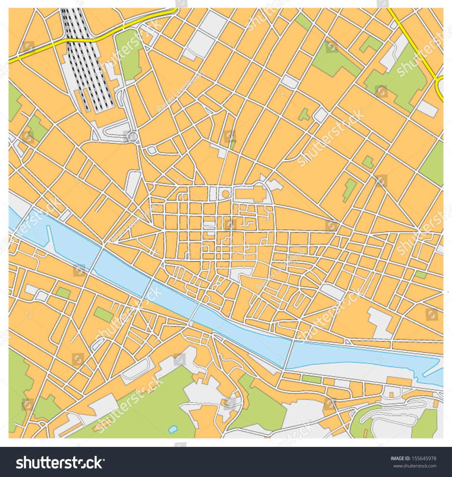 Florence City Map Stock Vector (Royalty Free) 155645978 | Shutterstock