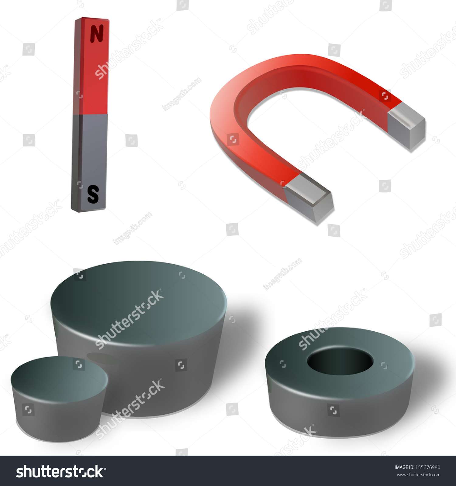 Different Types Magnets Stock Illustration 155676980 | Shutterstock