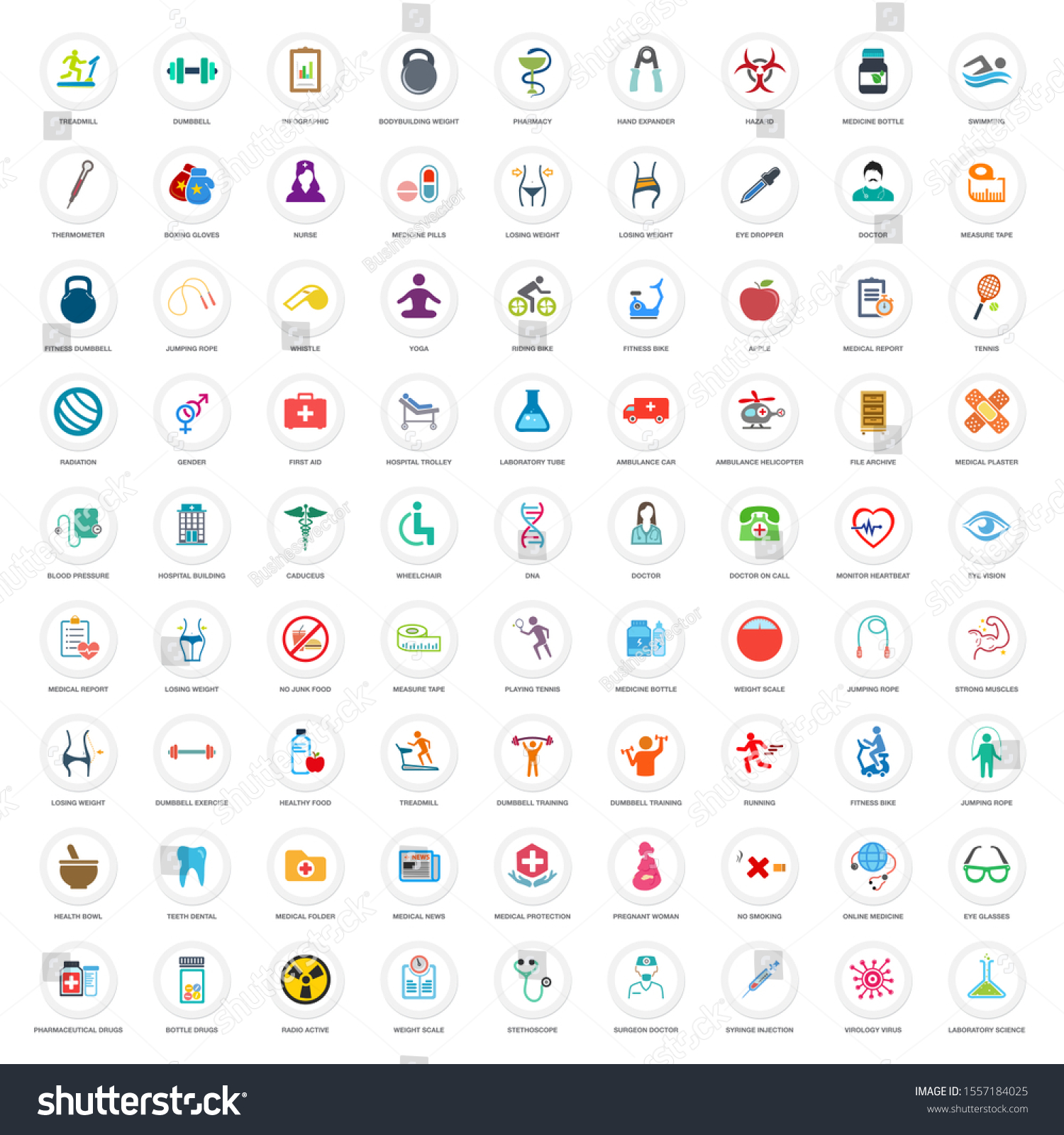 Medical Icons Health Care Icons Pharmacy Stock Vector (Royalty Free ...