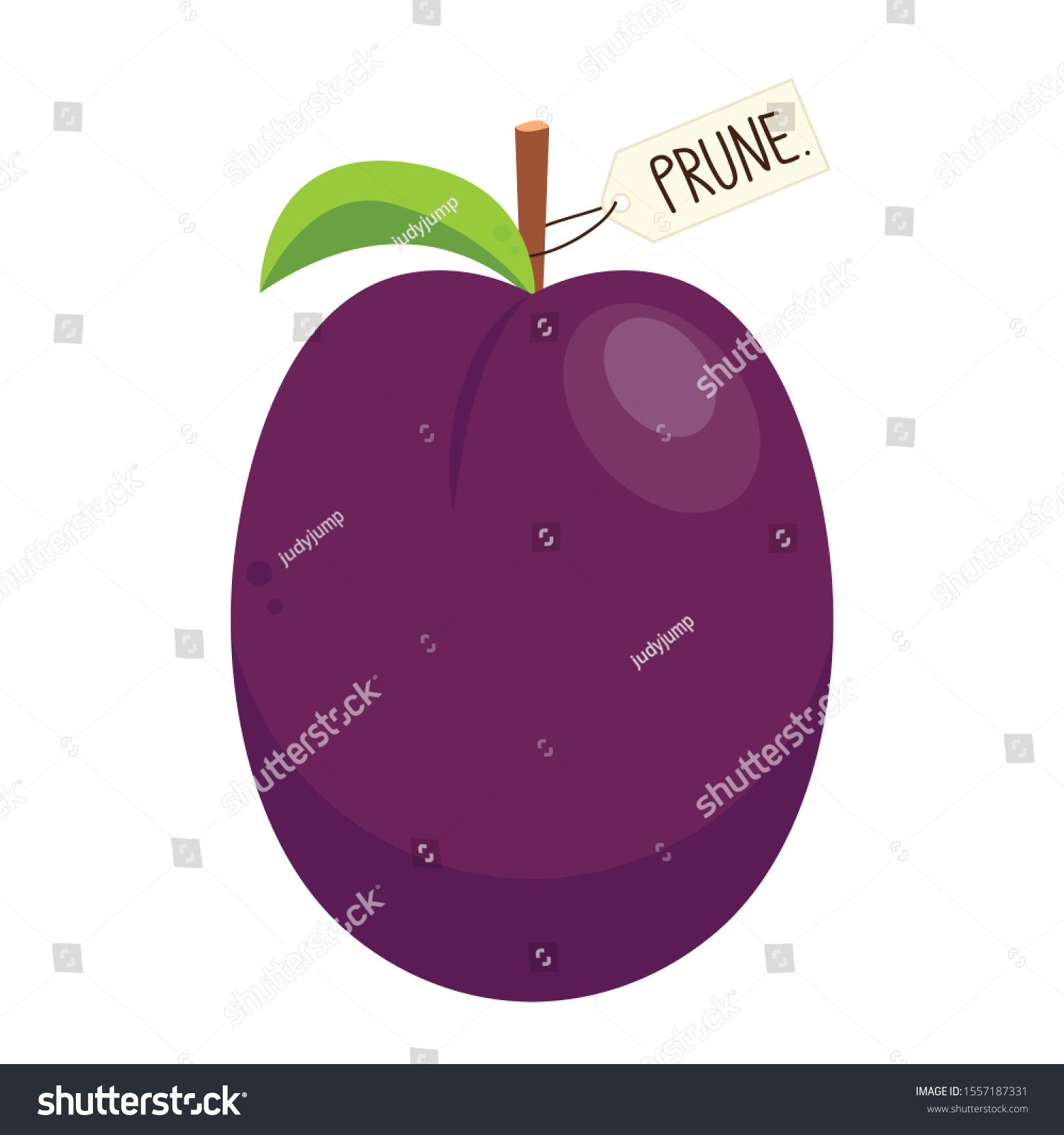 Prunes Cartoon Vector Symbol Logo Design 库存矢量图（免版税）1557187331 Shutterstock 