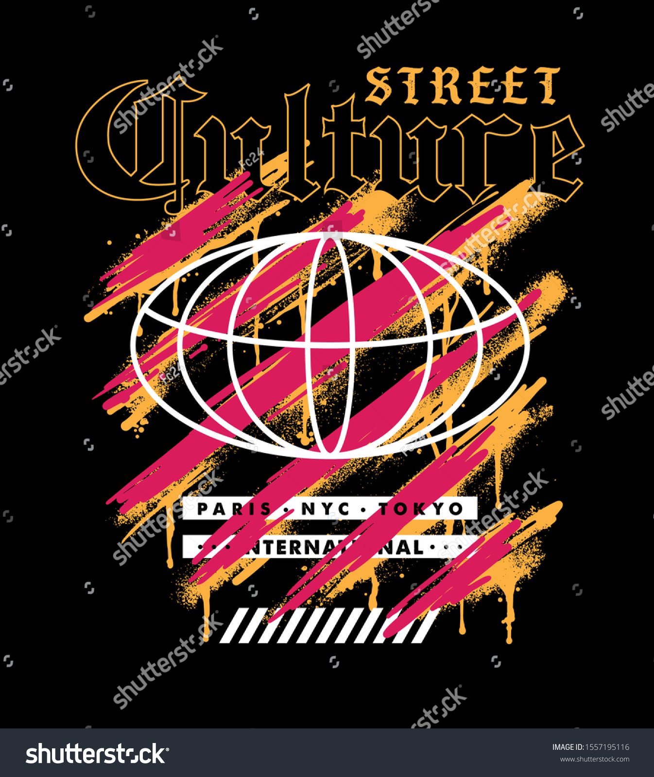 Street Culture Grunge Striped Print Design Stock Vector (Royalty Free ...