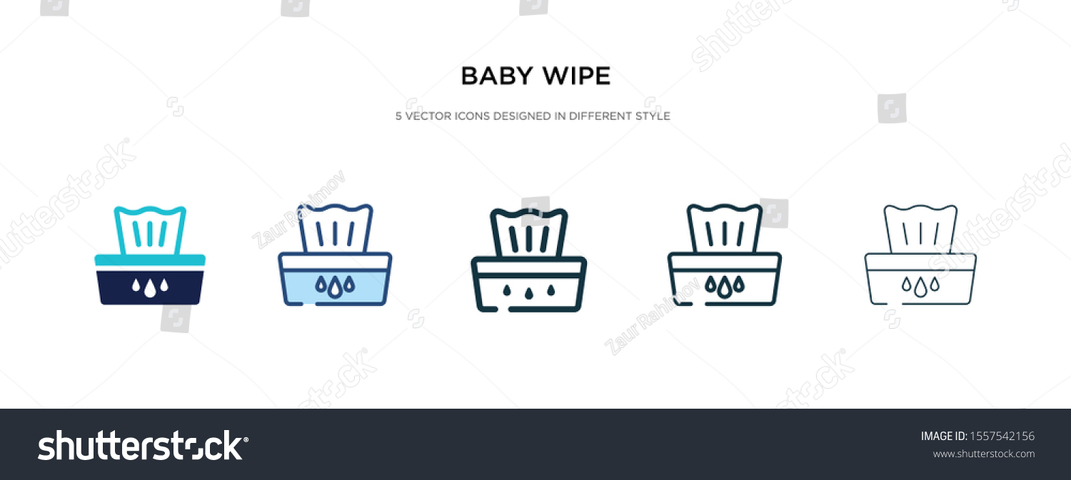 Baby Wipe Icon Different Style Vector Stock Vector (Royalty Free ...