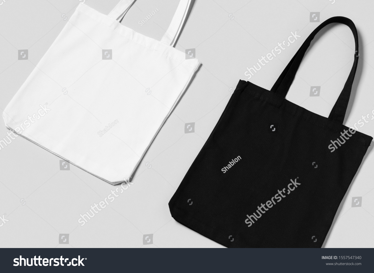 White Black Tote Bags Mockup On Stock Photo 1557547340 | Shutterstock