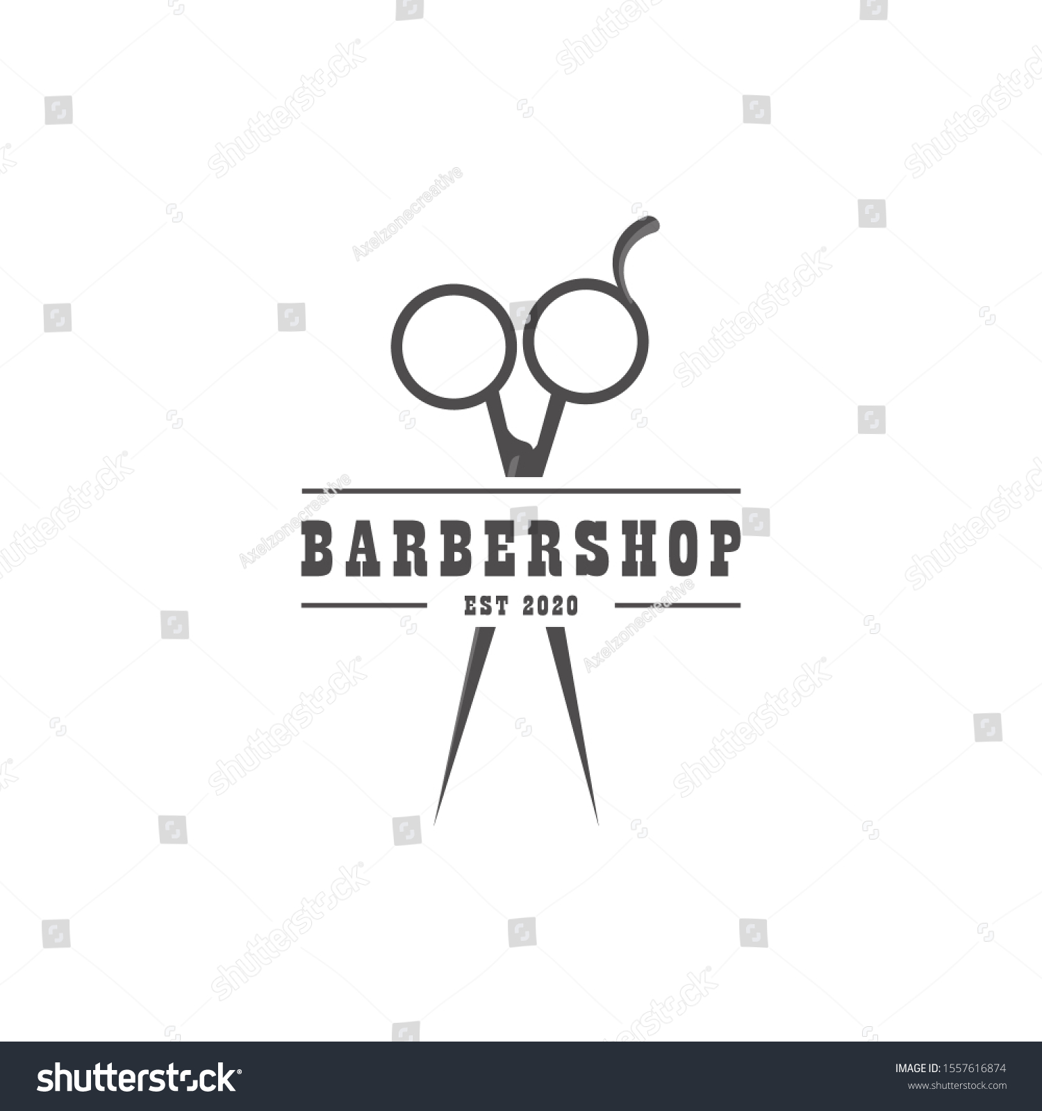 Barbershop Logo Isolated Vector Image Stock Vector (royalty Free 