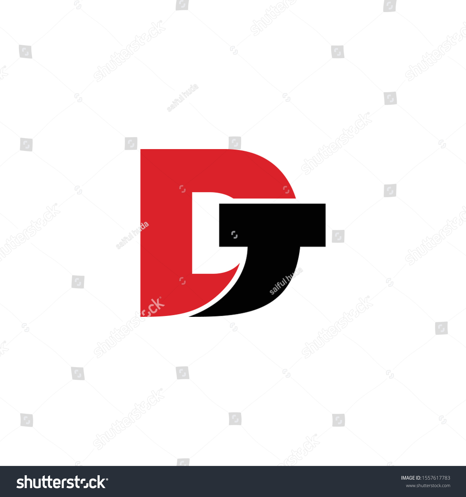 Letter Dt Simple Logo Design Vector Stock Vector (Royalty Free ...