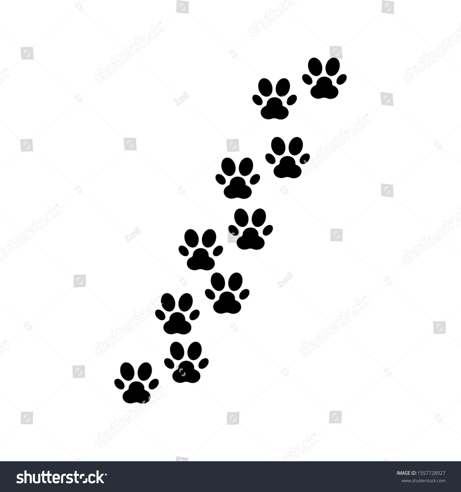 Dog Cat Pawprints Vector Illustration Stock Vector (Royalty Free ...