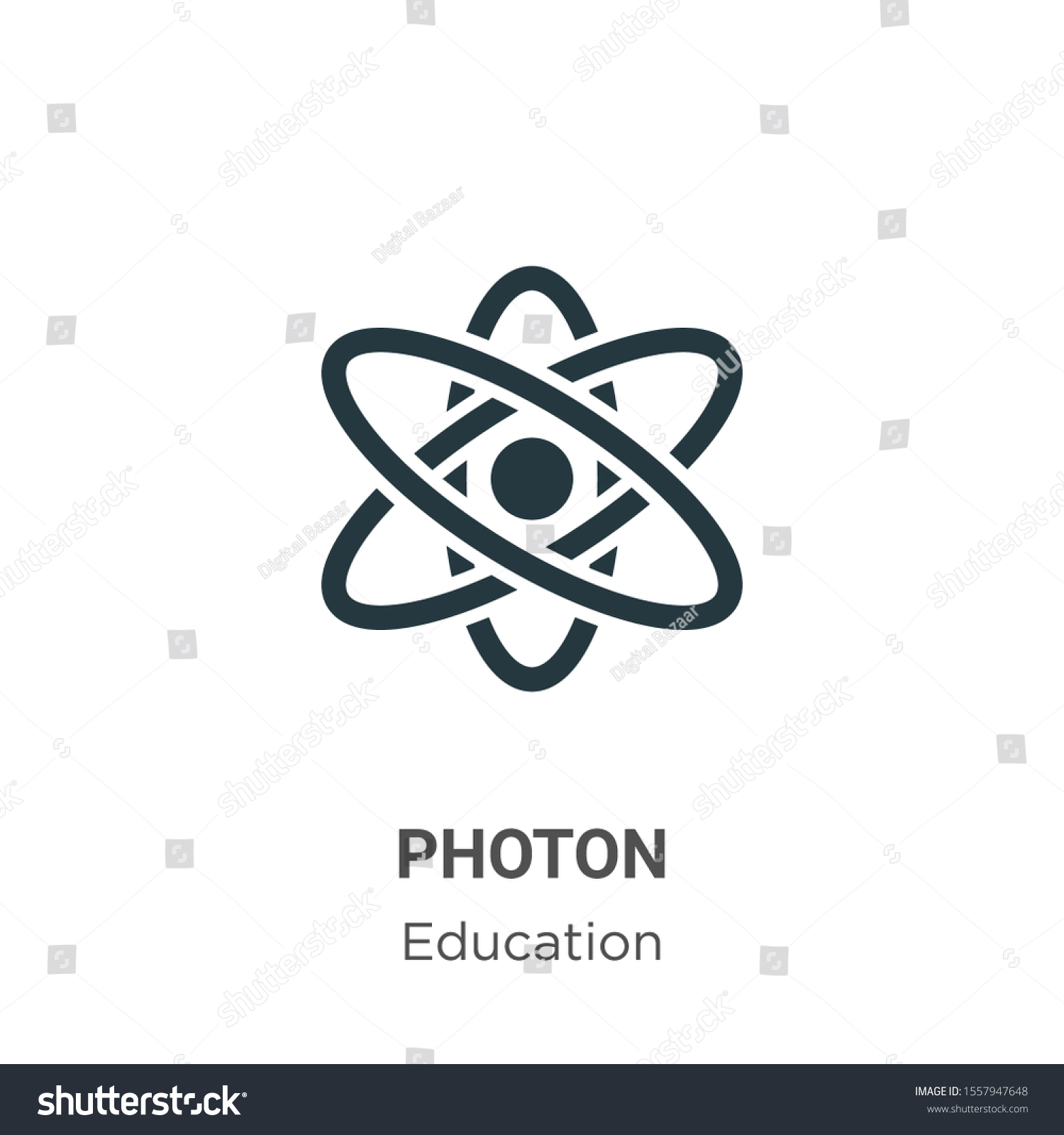 Photon Vector Icon On White Background Stock Vector (Royalty Free ...