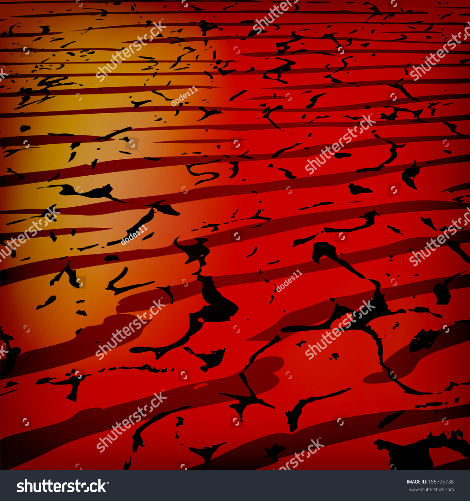 Hot Flamevector Illustrationdesert Landscape Background Arid Stock Vector Royalty Free 