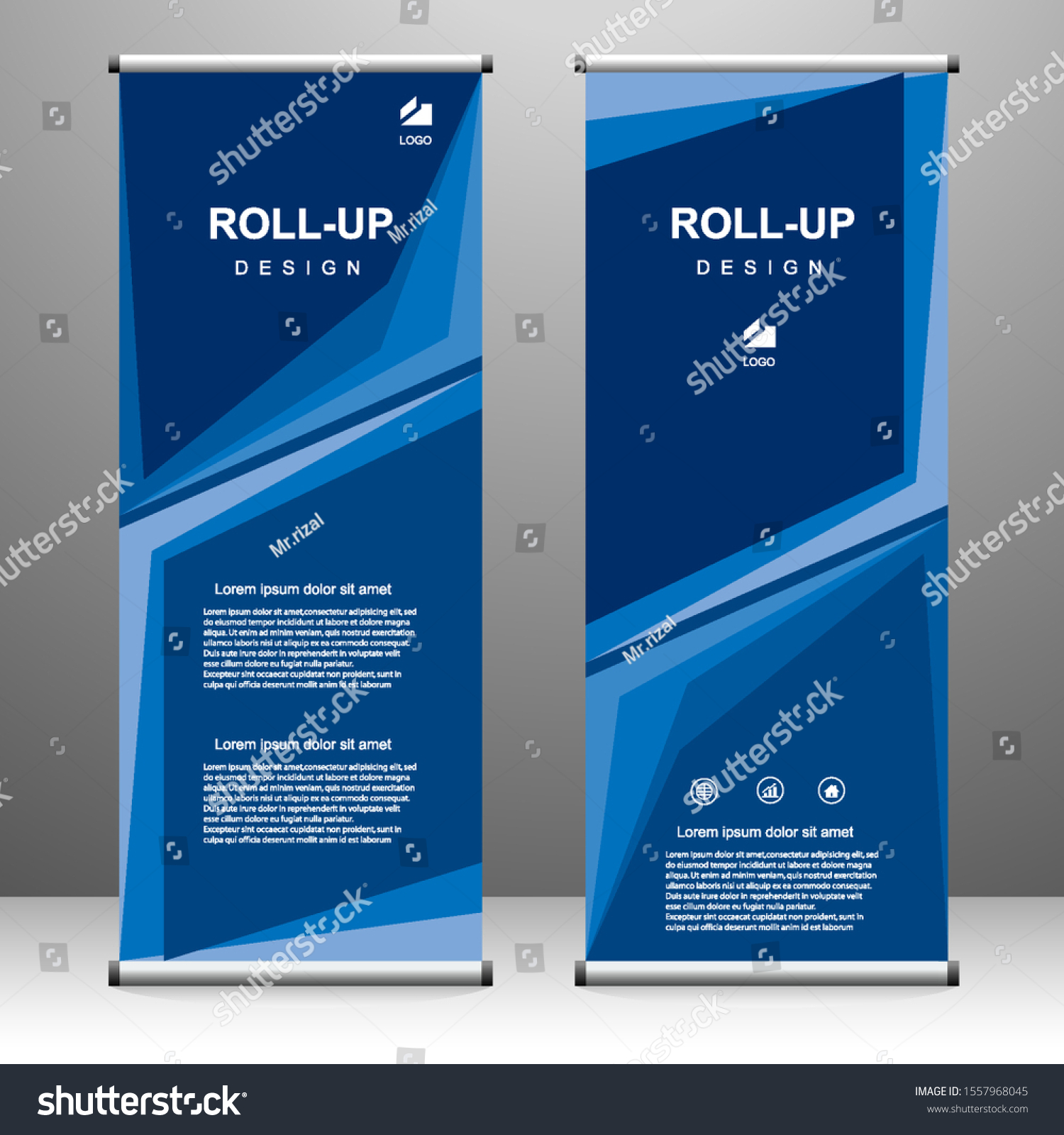 Roll Banner Vertical Template Design Brochure Stock Vector Royalty Free 1557968045 Shutterstock 9160