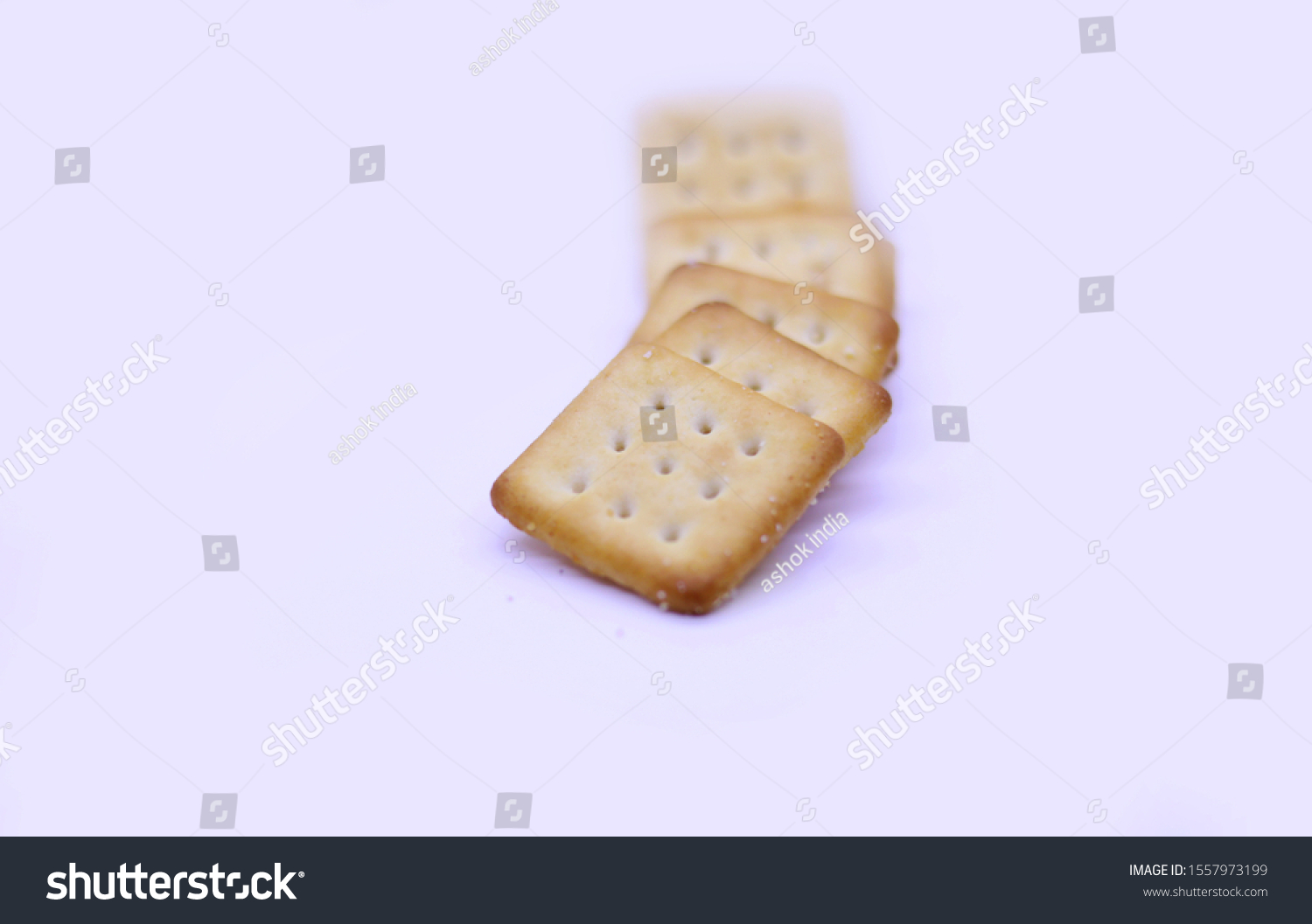 Stack Biscuits Isolated On White Background Stock Photo 1557973199 ...