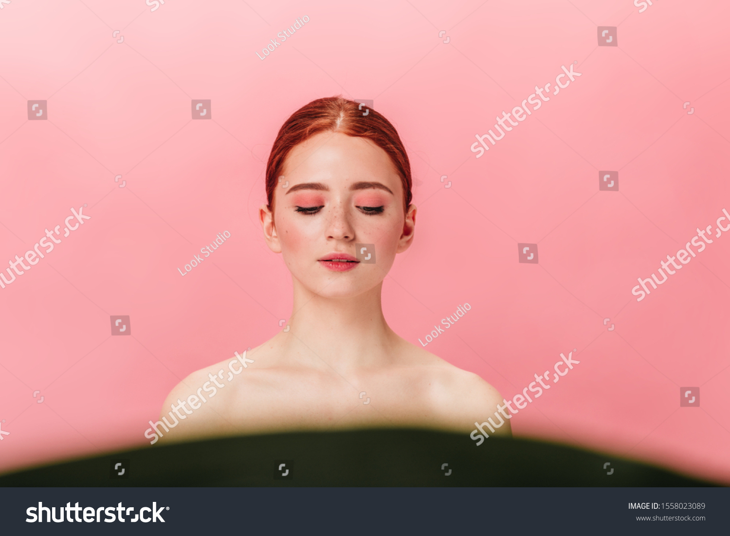 Front View Naked Ginger Woman Looking Stock Photo Shutterstock