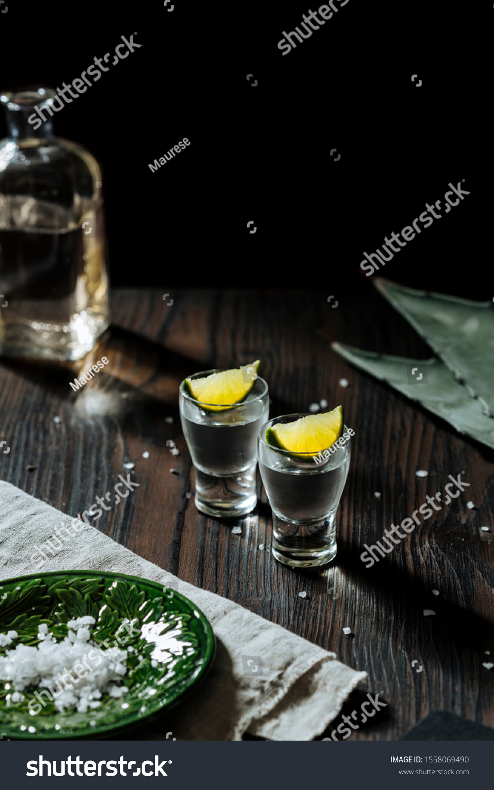 Tequila Bum Bum Shots Lime Slices Stock Photo 1558069490 | Shutterstock