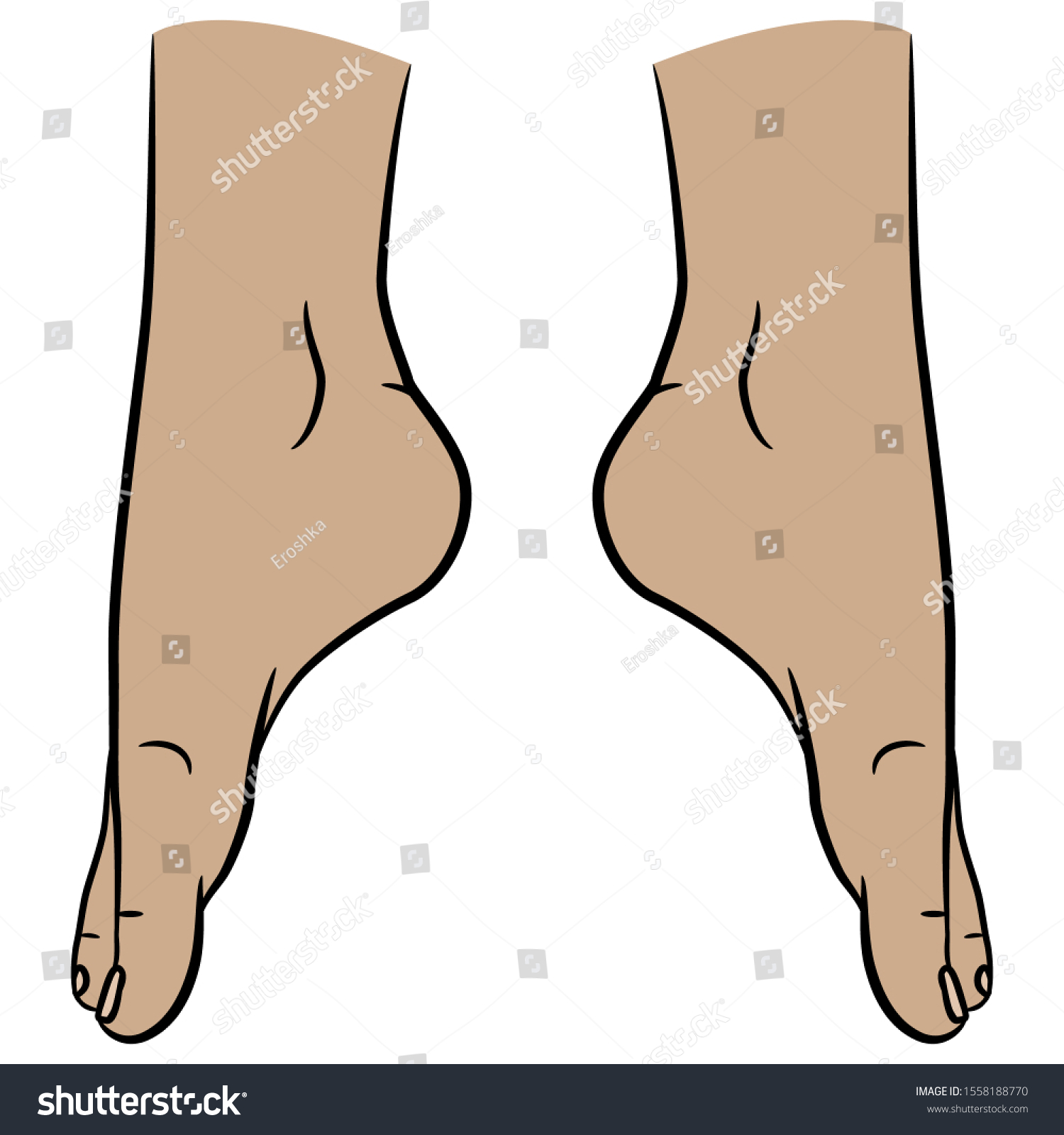 Isolated Vector Illustration Two Bare Human Stock Vector (royalty Free 