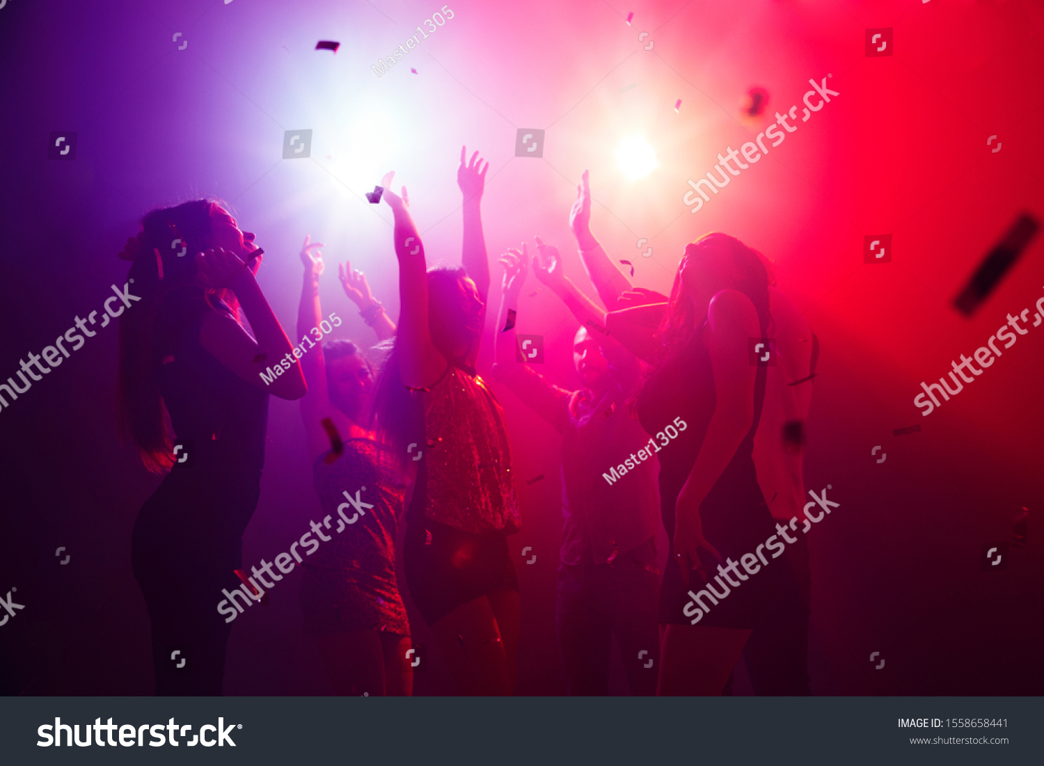 Bass Crowd People Silhouette Raises Their Stock Photo 1558658441 ...