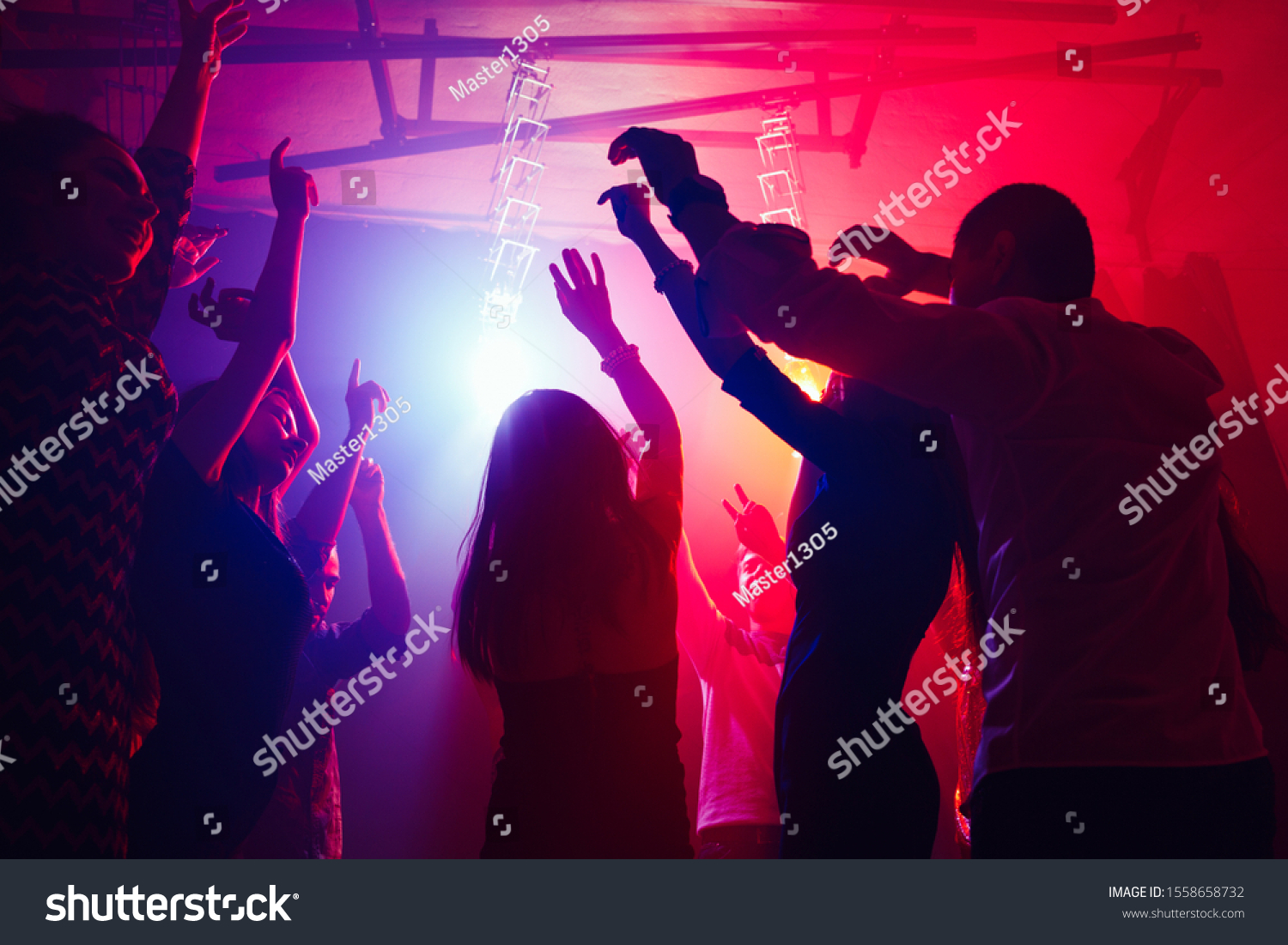 Cheers Crowd People Silhouette Raises Their Stock Photo 1558658732 ...