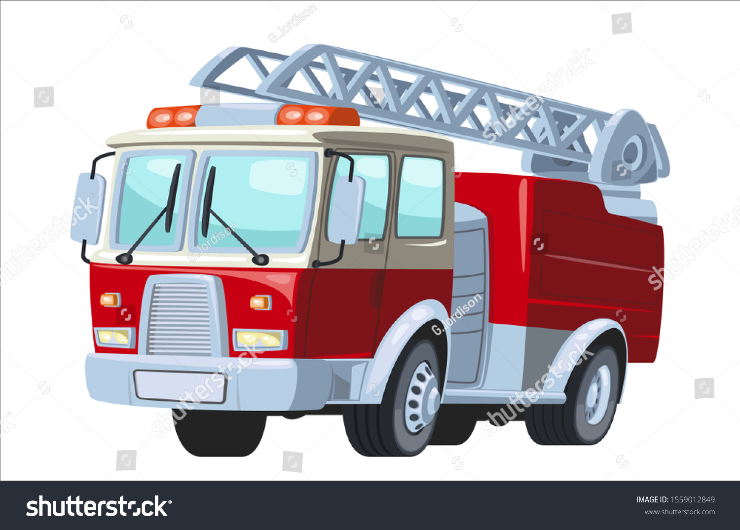 Пожарная машина Тачки Рэд вектор