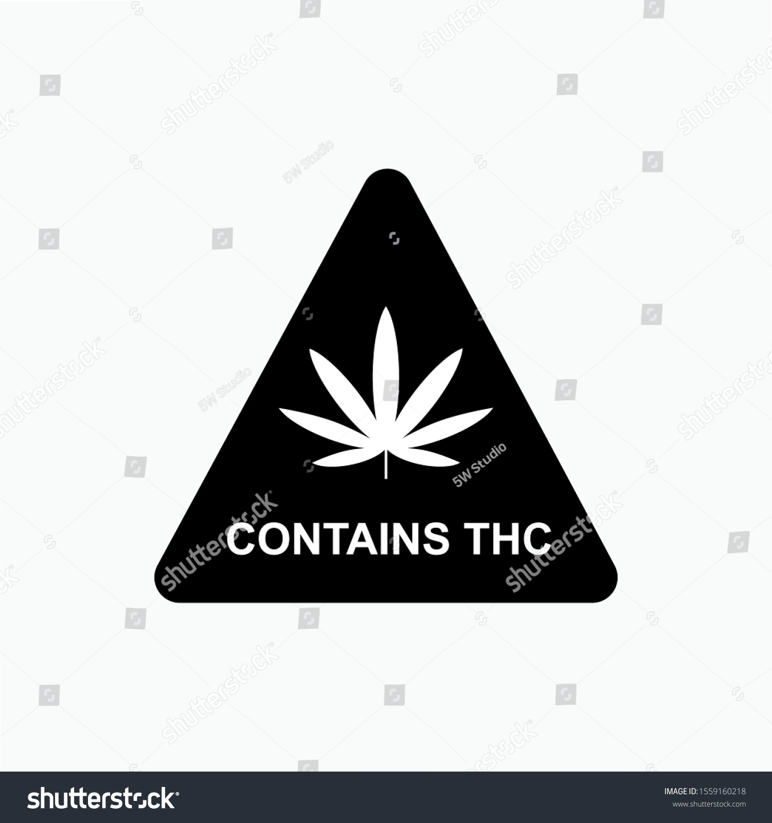 Contains Thc Warning Information Product Illustration Stock Vector ...