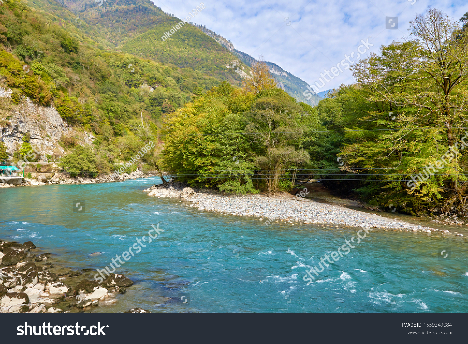 Кавказские горы Абхазия река Мзымта