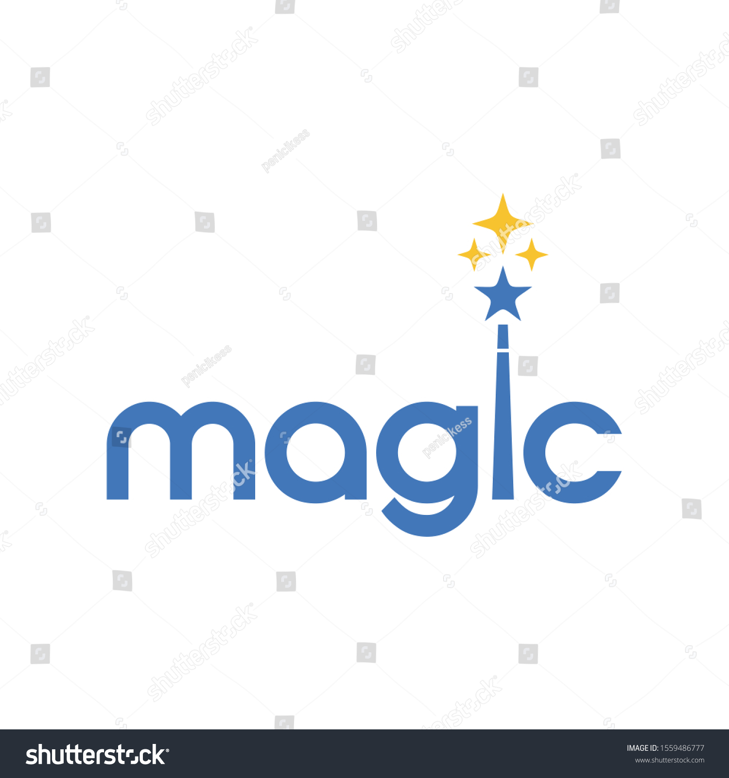 Magic Logo Concept Clever Typography Logo Stock Vector Royalty Free