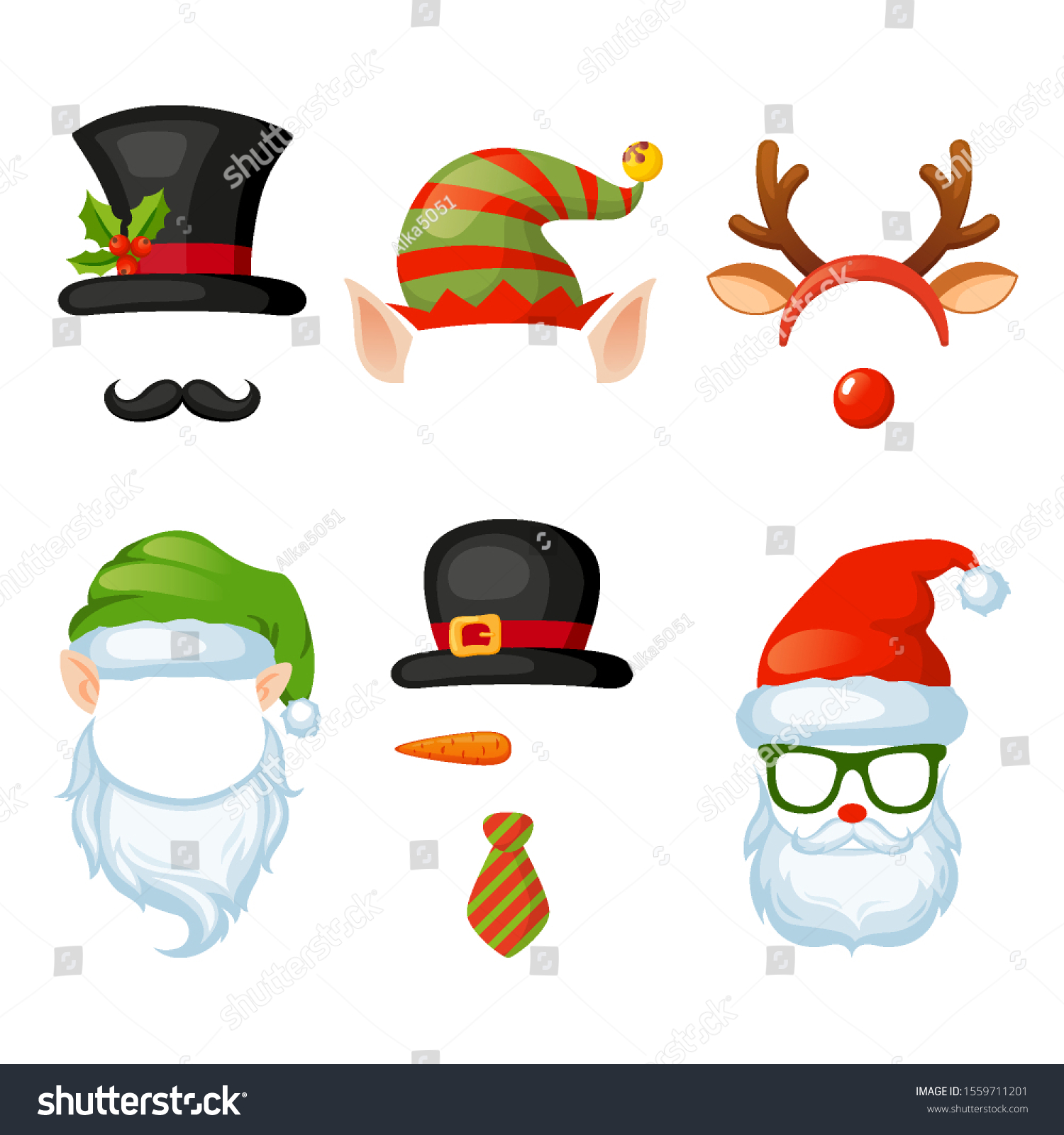 Merry Christmas Happy New Year Xmas Stock Vector (Royalty Free ...