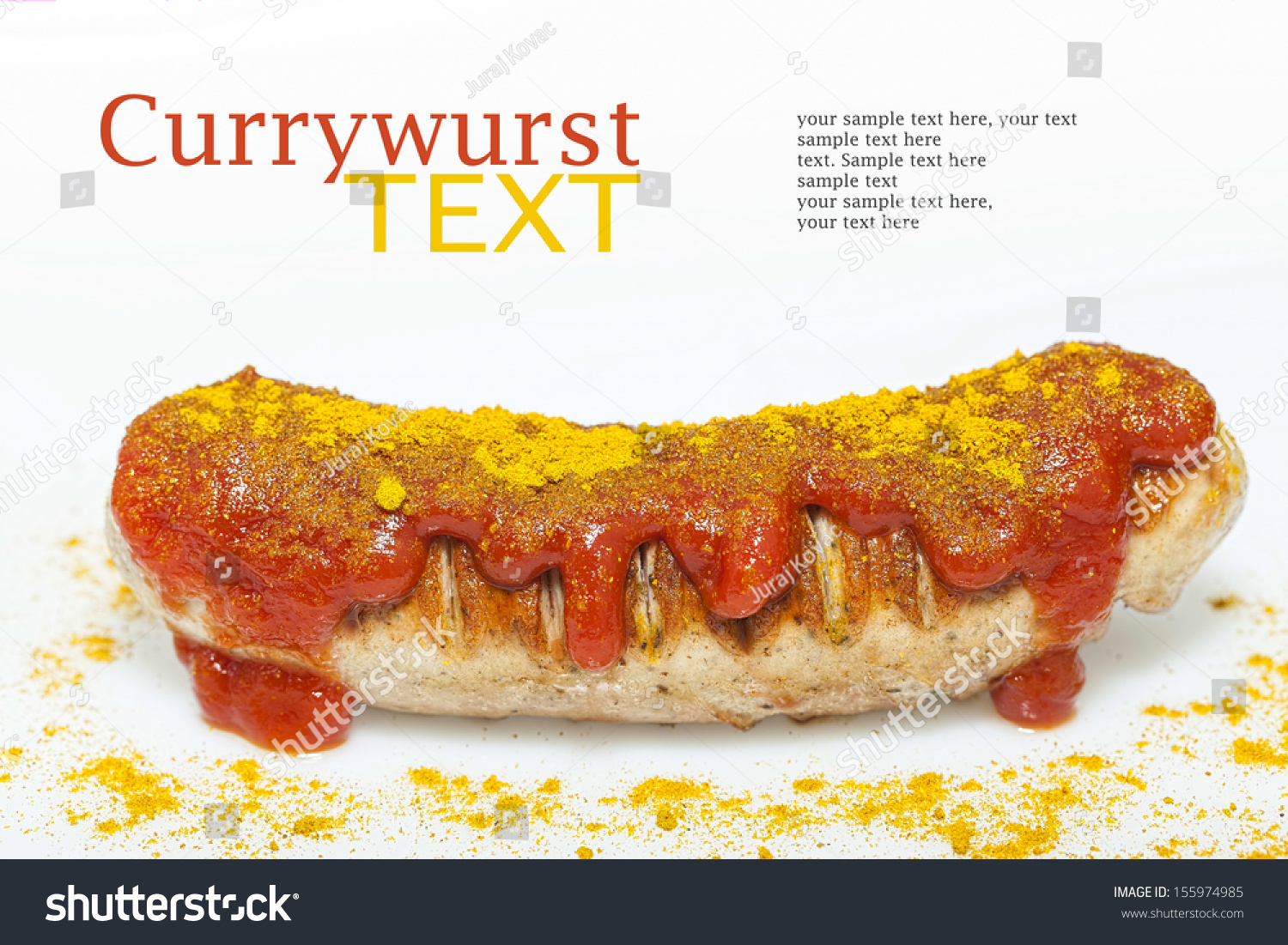 German Currywurst Grilled Sausage Curry Ketchup Stockfoto Shutterstock