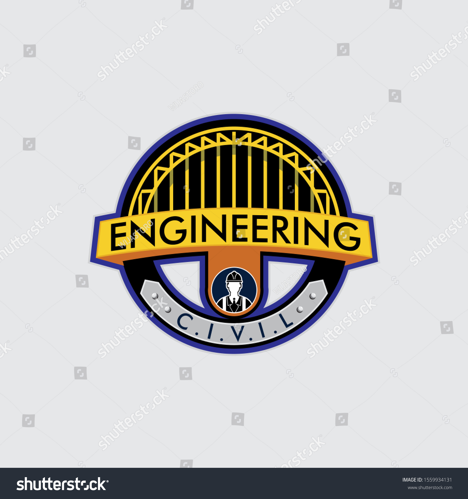 Civil Engineering Vector Logo Template Design: เวกเตอร์สต็อก (ปลอดค่า ...