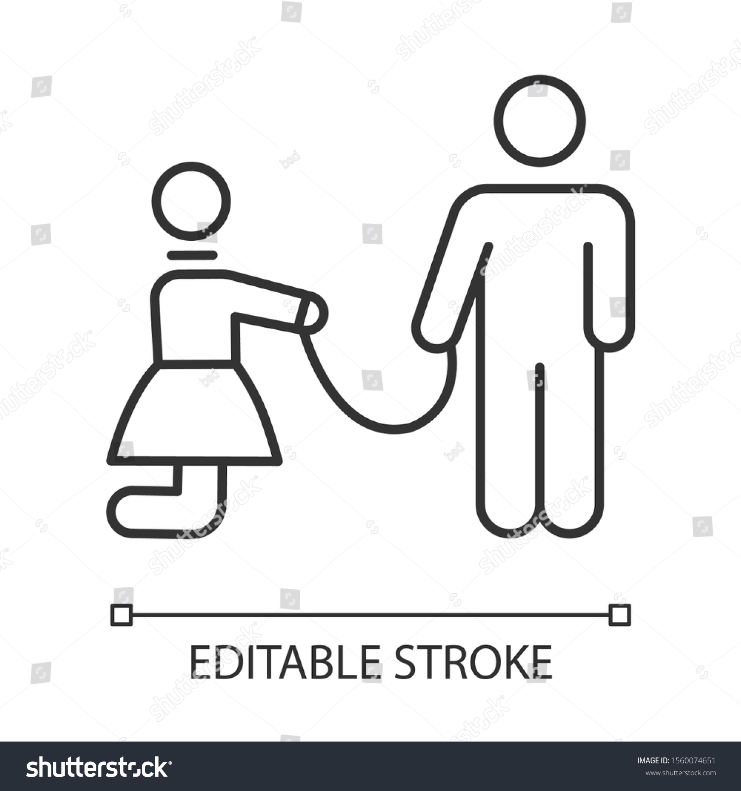 Sexual Slavery Linear Icon Violation Female Stock Vector Royalty Free 1560074651 Shutterstock 2195