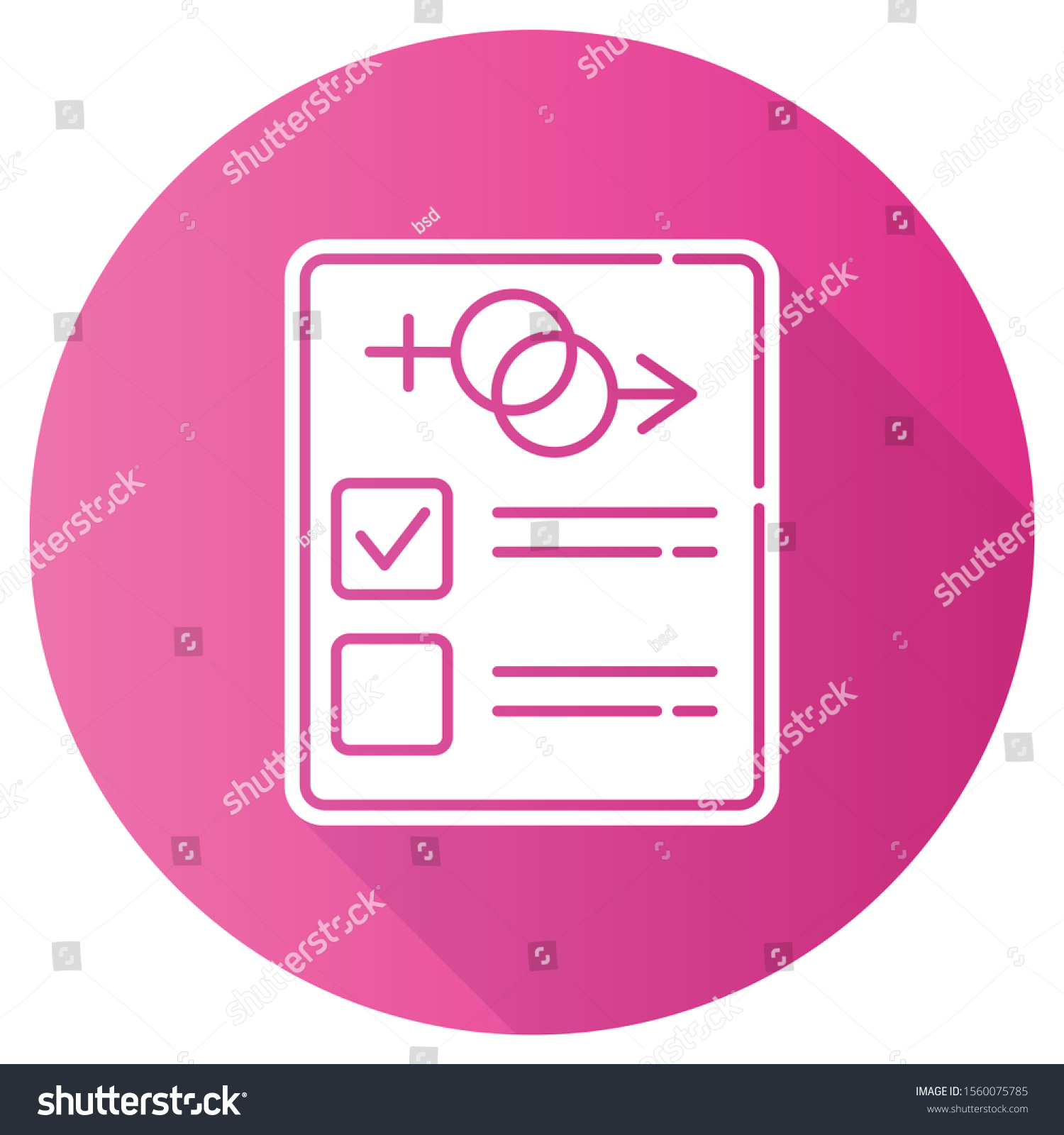 Sex Test Pink Flat Design Long Stock Vector Royalty Free 1560075785 Shutterstock 7895