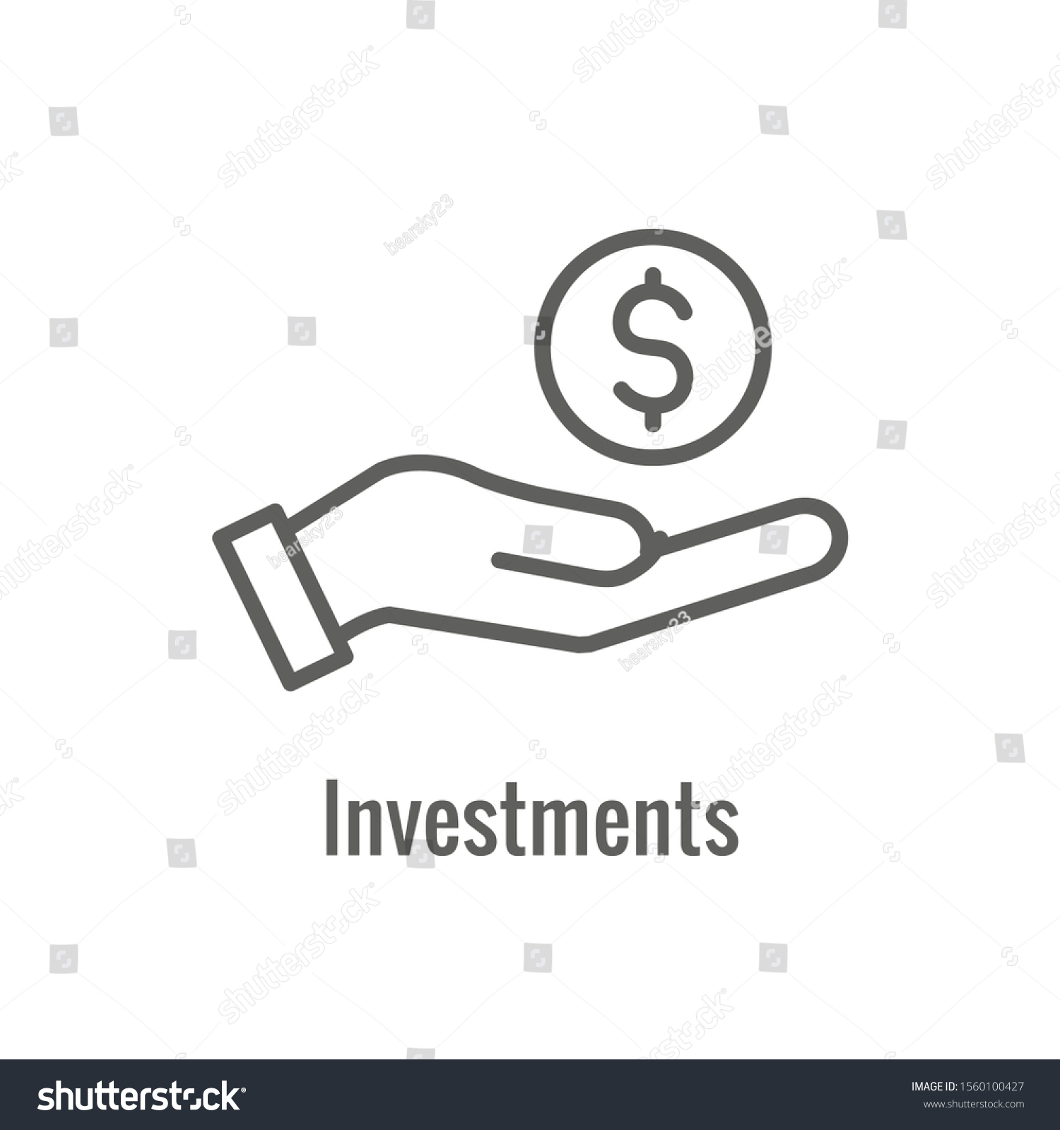 Investment Banking Icon Showing Increase Amount Stock Vector (Royalty ...