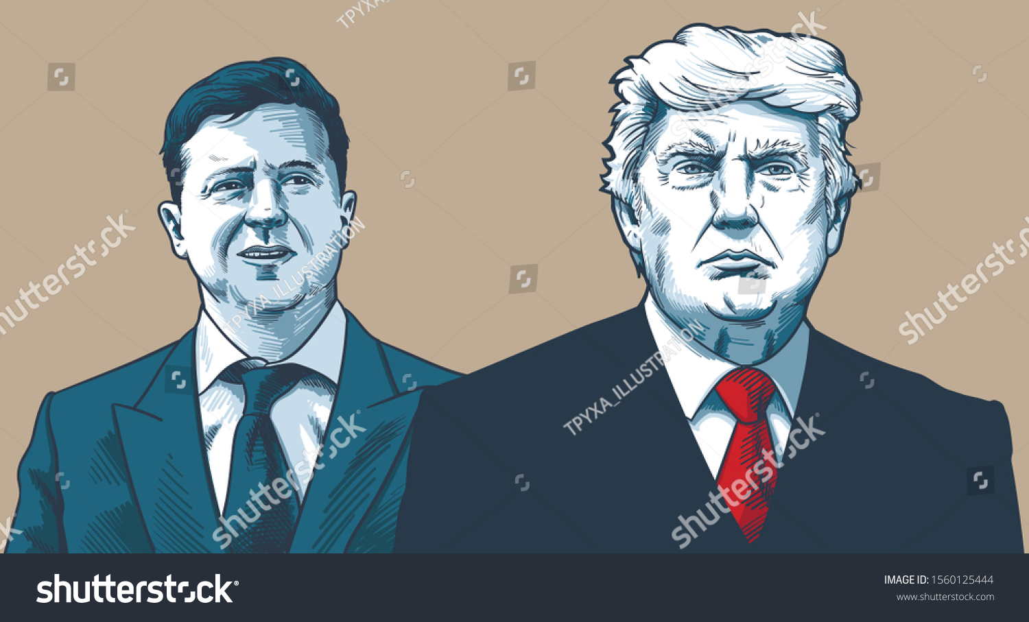 November 14 2019 Donald Trump Vladimir Stock Vector (Royalty Free ...