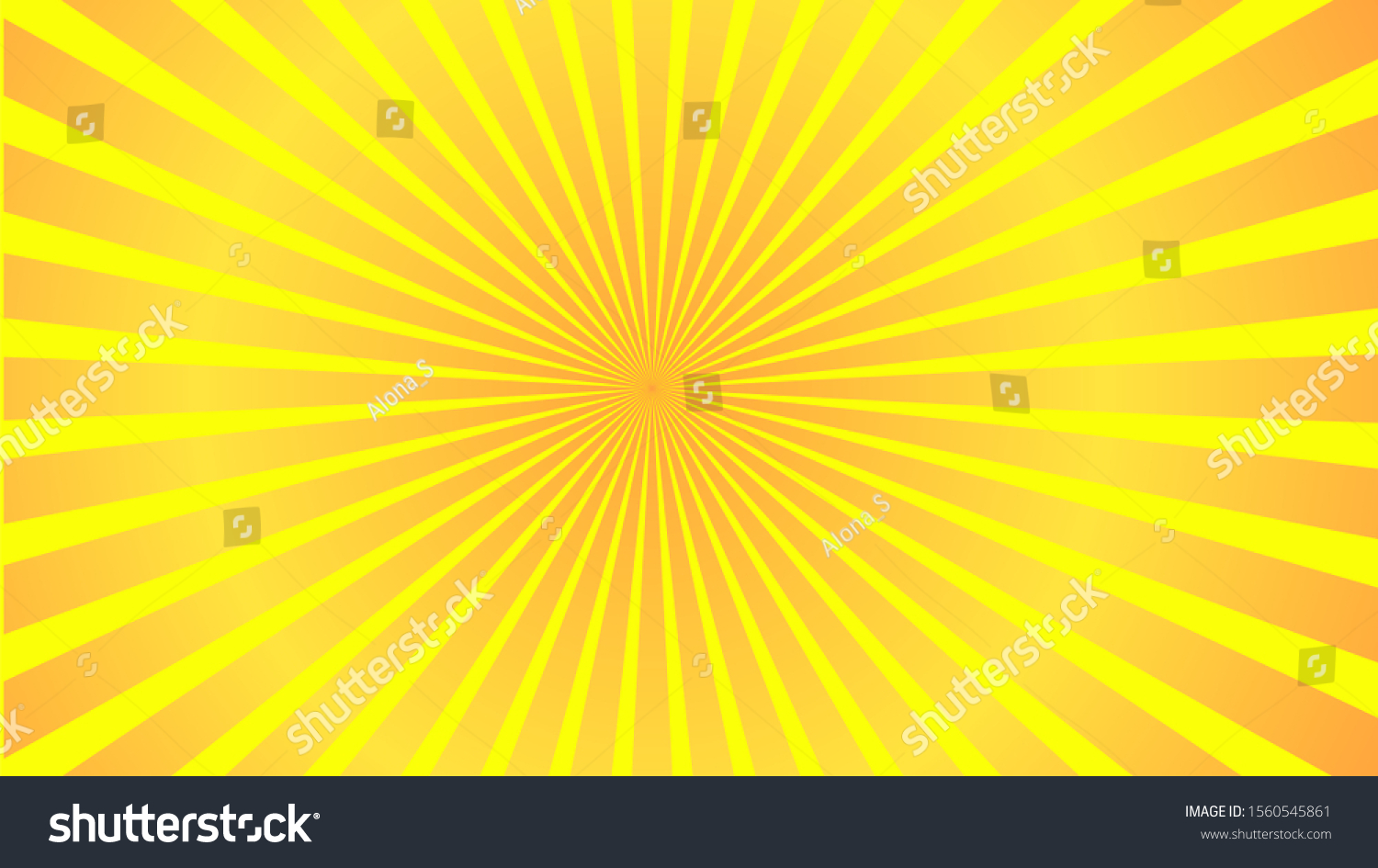 Sun Rays Background Yellow Orange Radiate Stock Illustration 1560545861