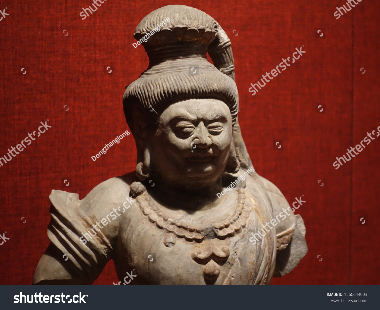 Ancient Chinese Statue Red Background Stock Photo 1560644003 | Shutterstock