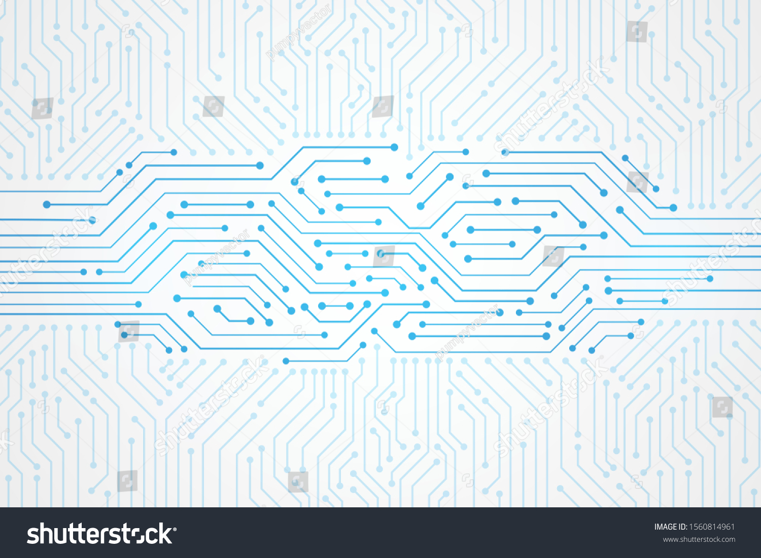 Abstract Technology Background Blue Circuit Board Stock Vector (Royalty ...