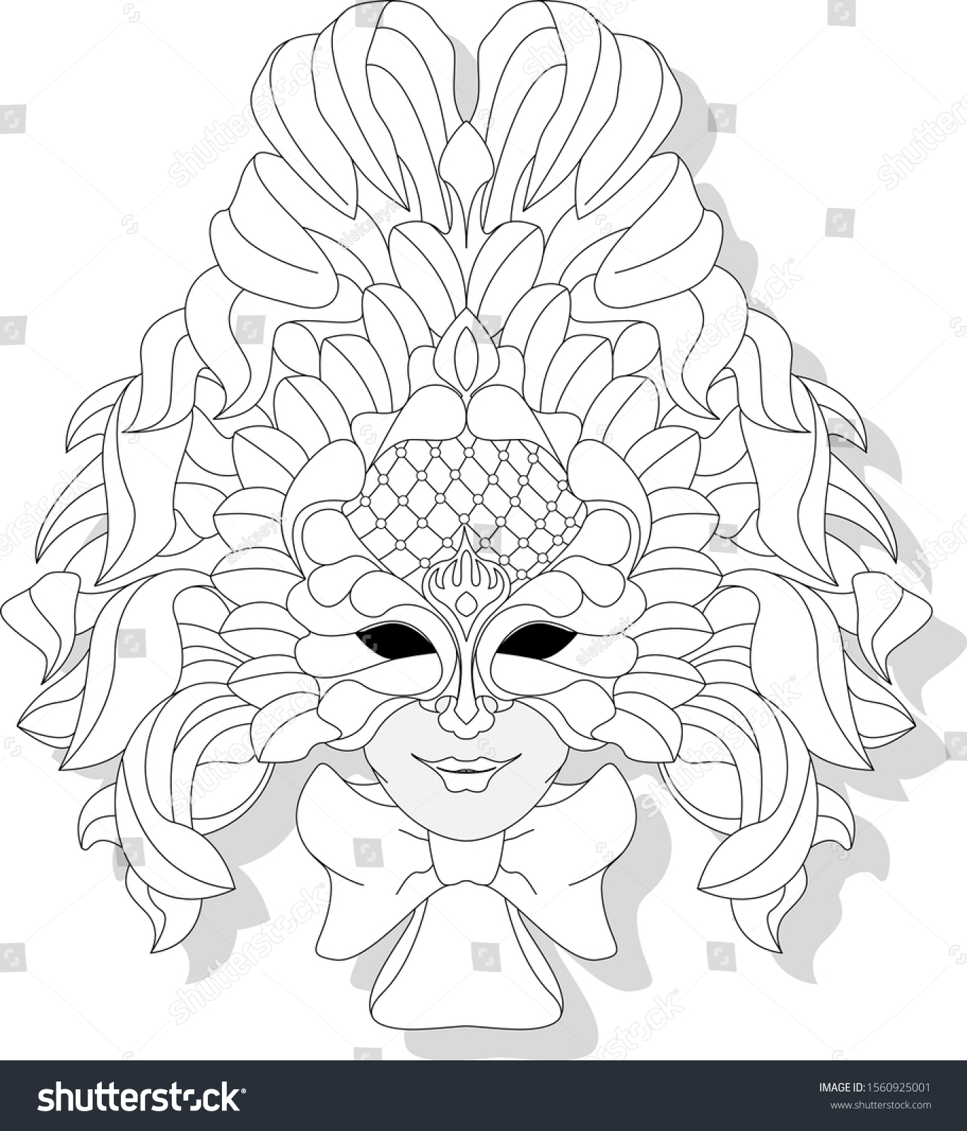 Face Mask Joker Style Isolated Vector Stock Vector (Royalty Free ...