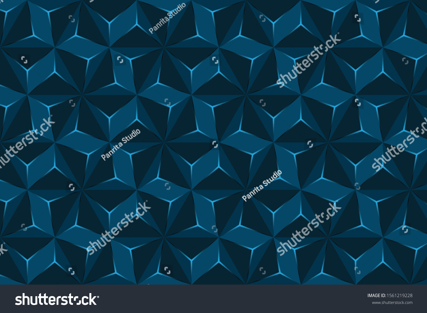 Abstract Geometric Hexagon Texture Blue Background Stock Vector ...