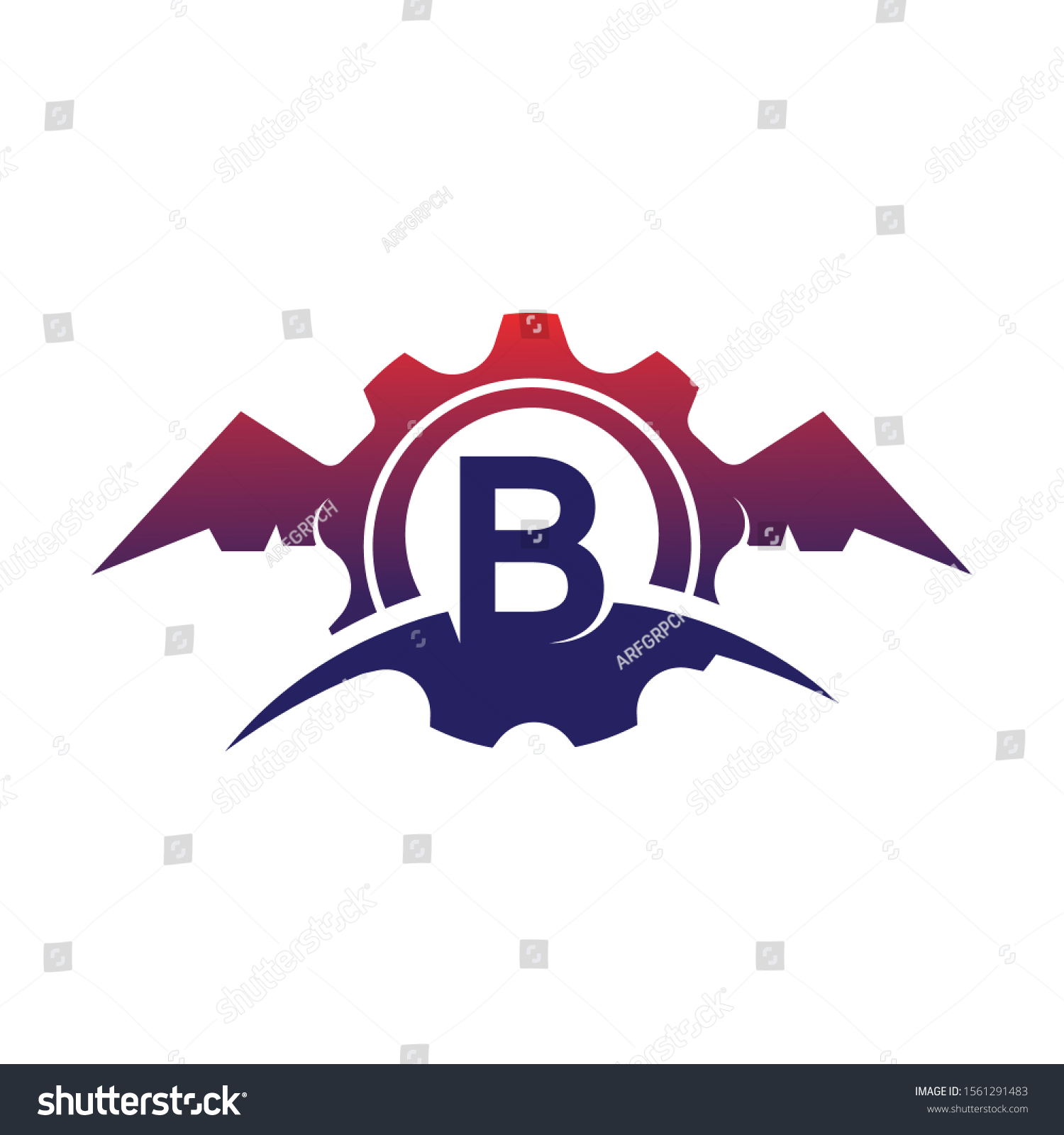 B Letter Wings Logo Icon Creative Stock Vector (Royalty Free ...