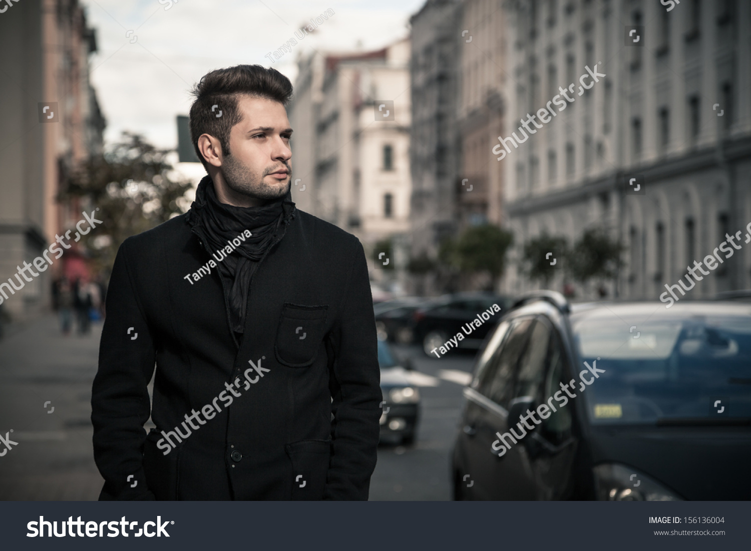 Handsome Young Man Walking On Street Stock Photo 156136004 | Shutterstock