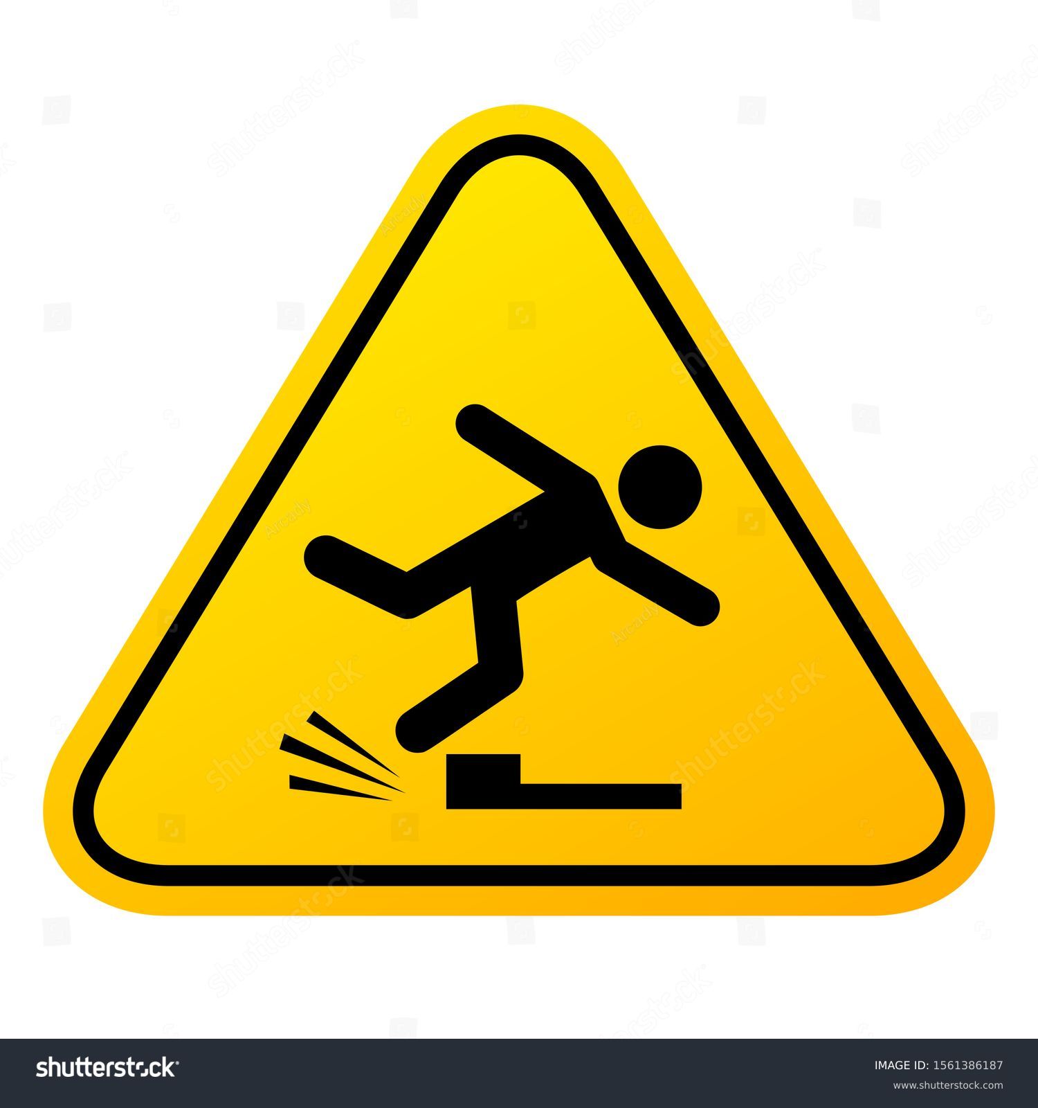 Tripping Hazard Vector Sign Isolated On Stock Vector Royalty Free