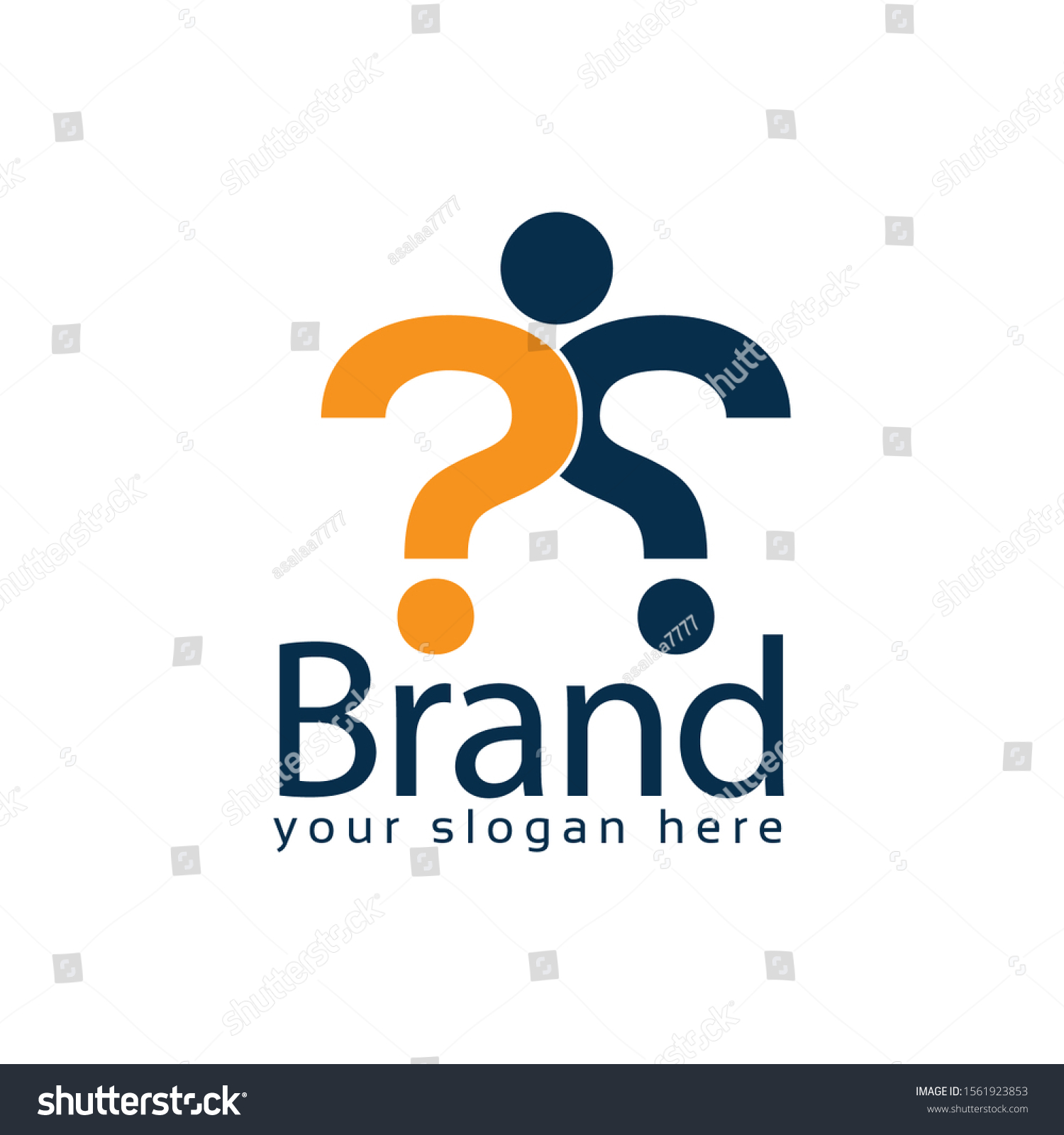 Question Mark People Logo Vector Illustration Stock Vector (Royalty ...