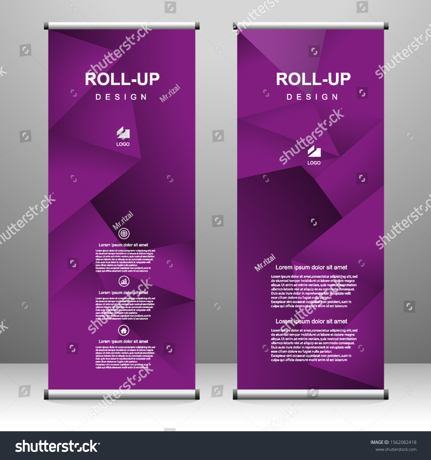 Roll Banner Vertical Template Design Brochure Stock Vector Royalty Free 1562082418 Shutterstock 1692