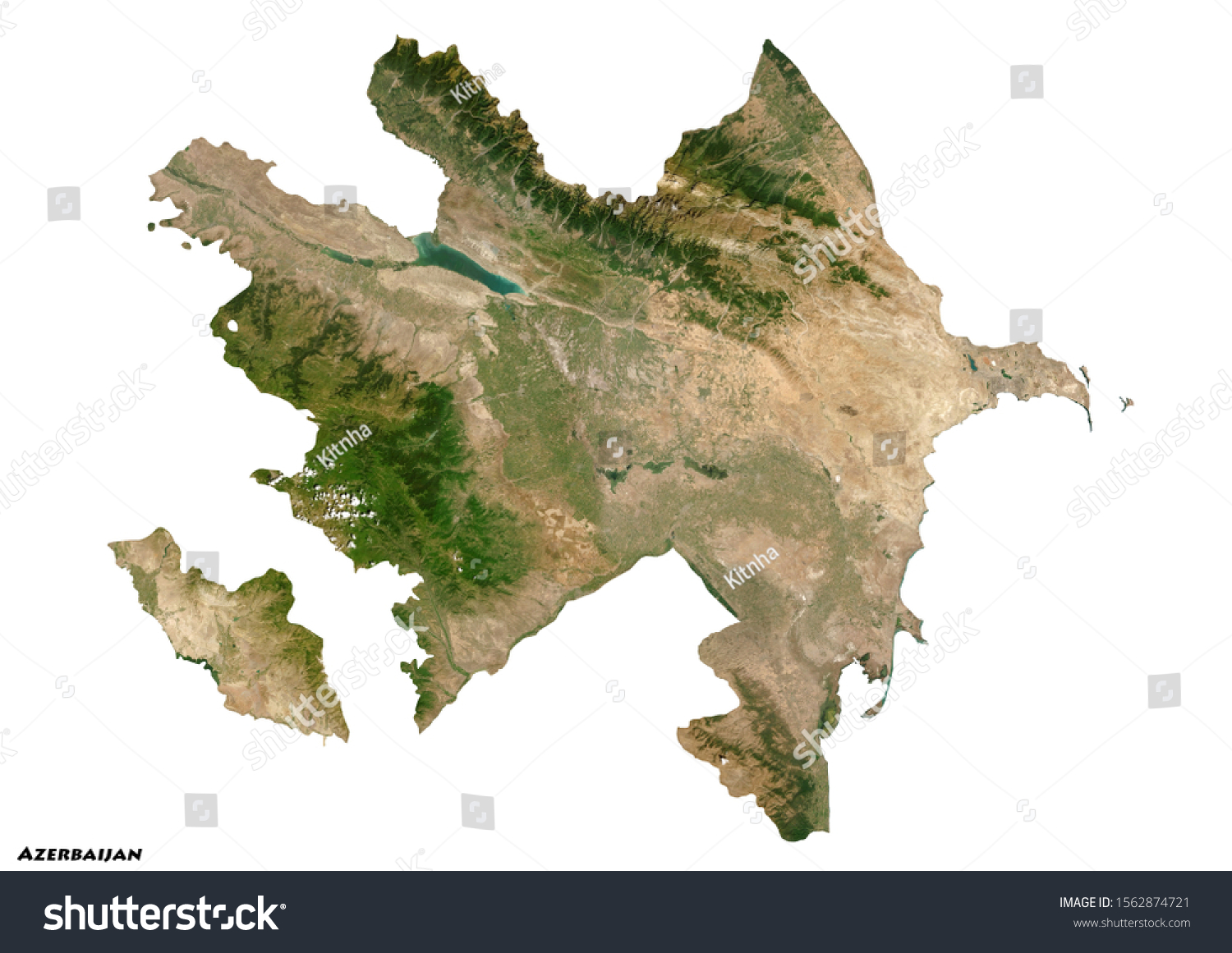 Azerbaijan Geography Map 3d Illustration Stock Illustration 1562874721 ...