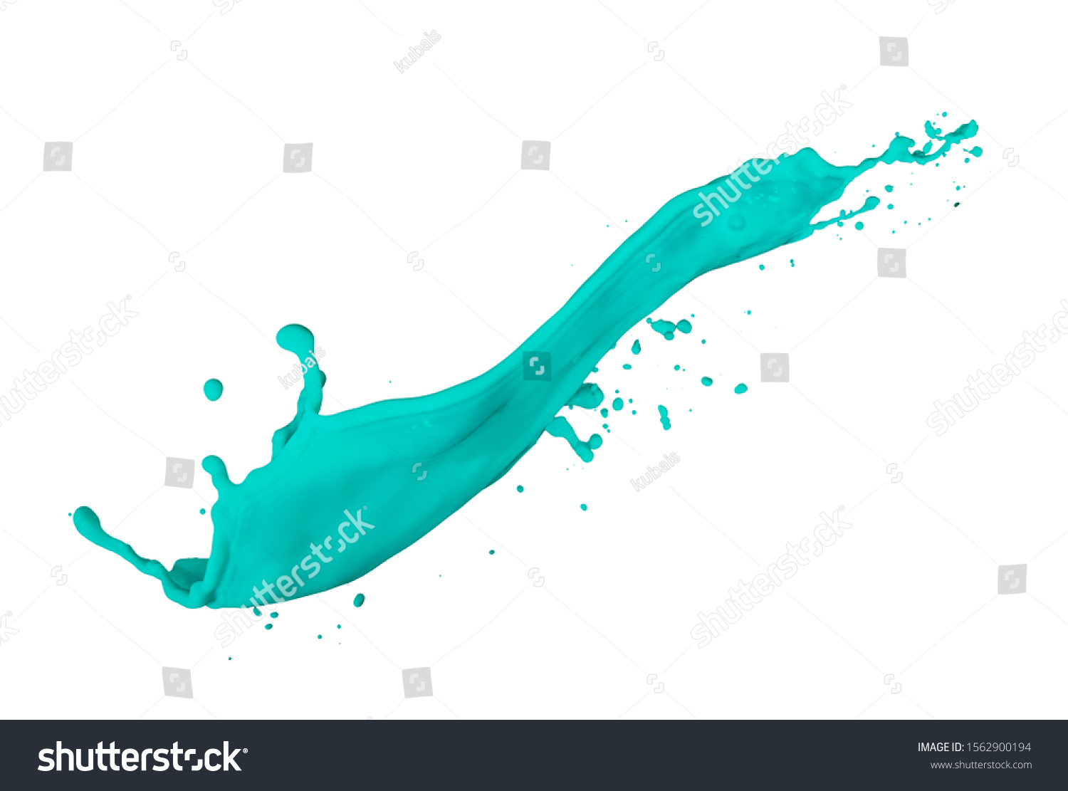 Turquoise Paint Splash Isolated On White Stock Photo 1562900194 ...