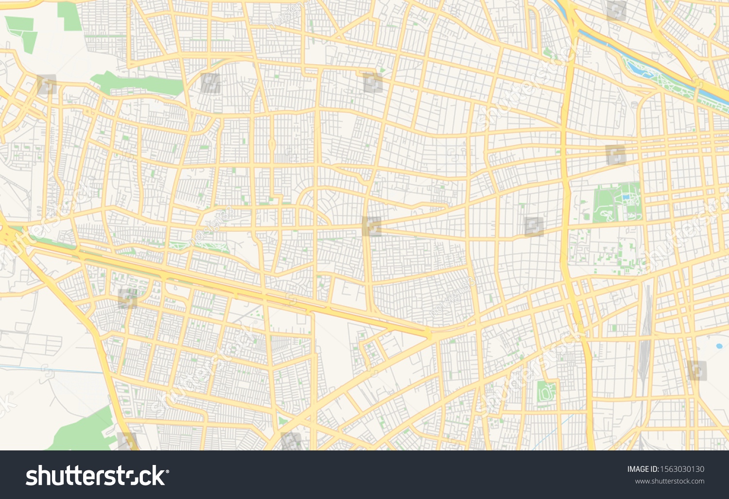 Printable Street Map Lo Prado Chile Stock Vector (Royalty Free ...