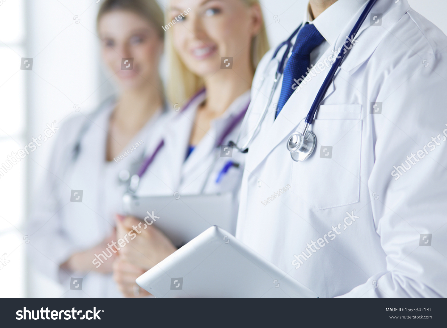 Medical Team Doctors Man Women Isolated Stock Photo 1563342181